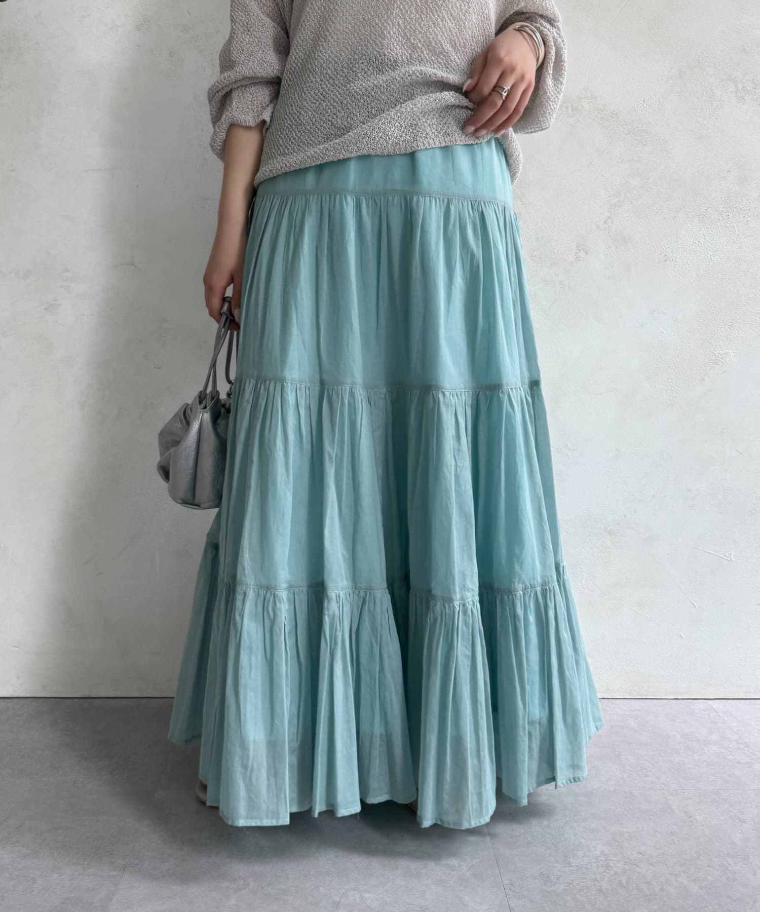 Jena　espace merveilleux(ジェナ　エスパスメルヴェイユ) コットンボイルティアードスカート