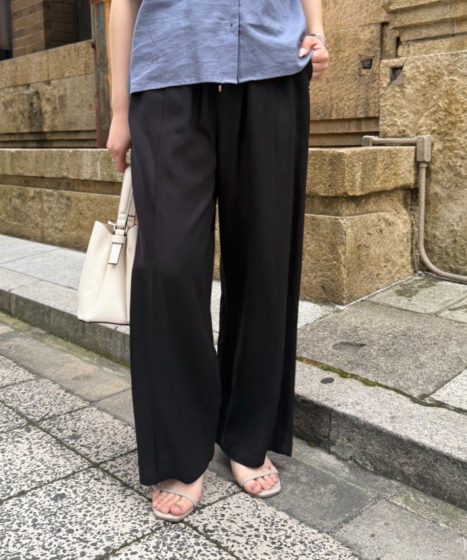 Jena　espace merveilleux(ジェナ　エスパスメルヴェイユ) テンセルリネンイージーパンツ