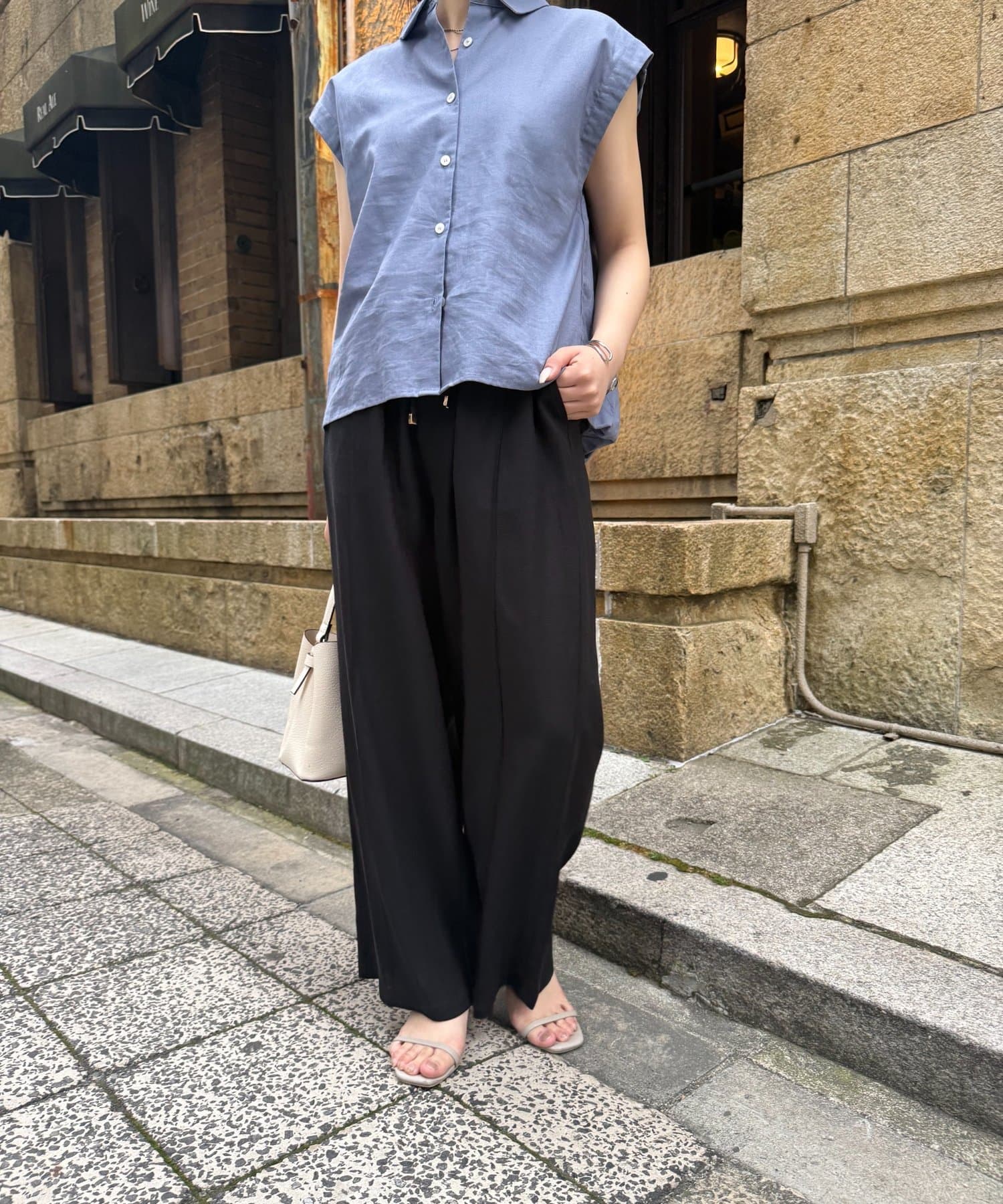 Jena　espace merveilleux(ジェナ　エスパスメルヴェイユ) テンセルリネンイージーパンツ