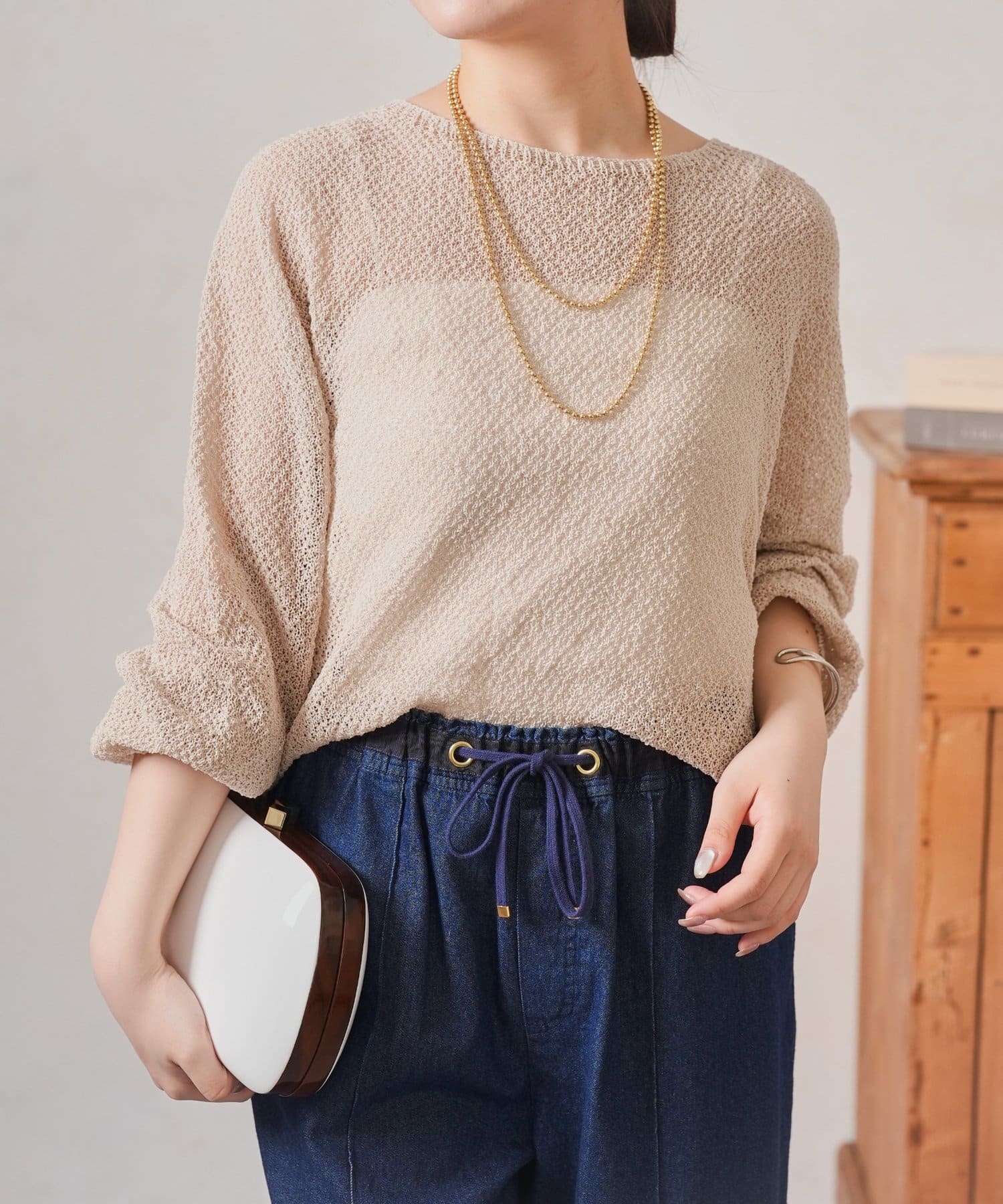 Jena　espace merveilleux(ジェナ　エスパスメルヴェイユ) ペーパーヤーンルーズニット