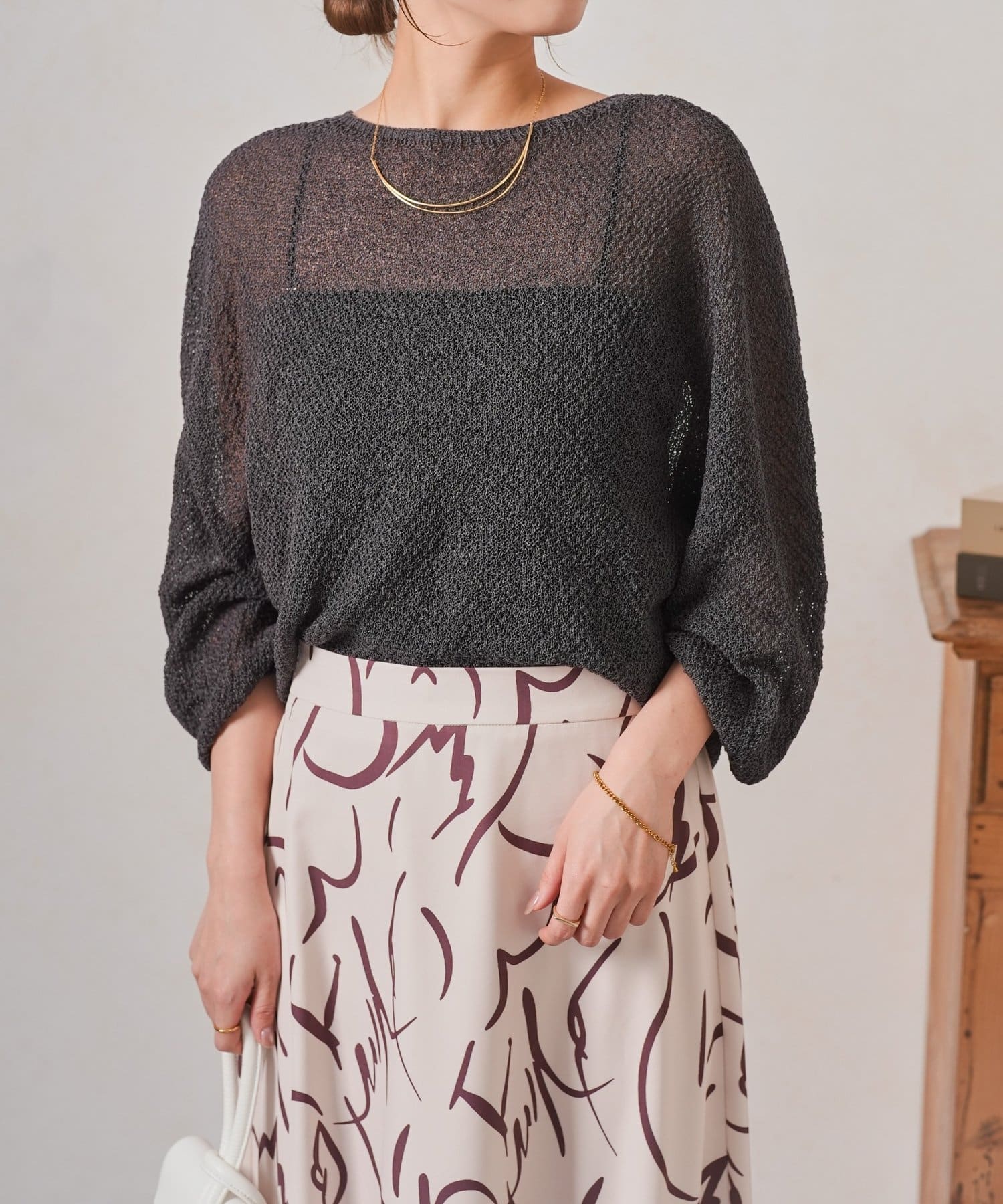 Jena　espace merveilleux(ジェナ　エスパスメルヴェイユ) ペーパーヤーンルーズニット