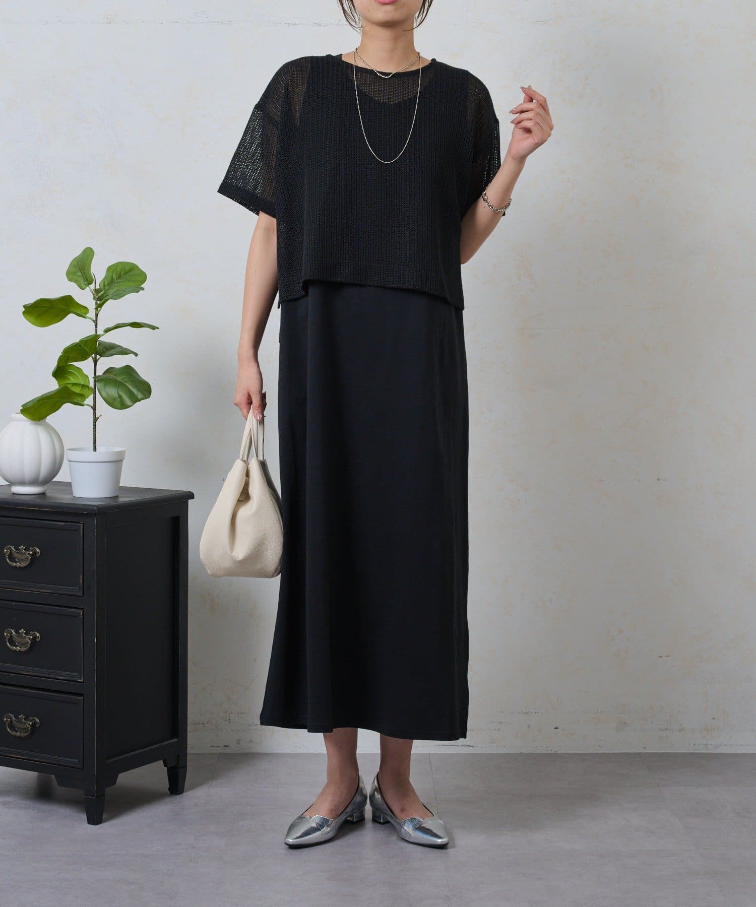 Jena　espace merveilleux(ジェナ　エスパスメルヴェイユ) メッシュセットワンピ