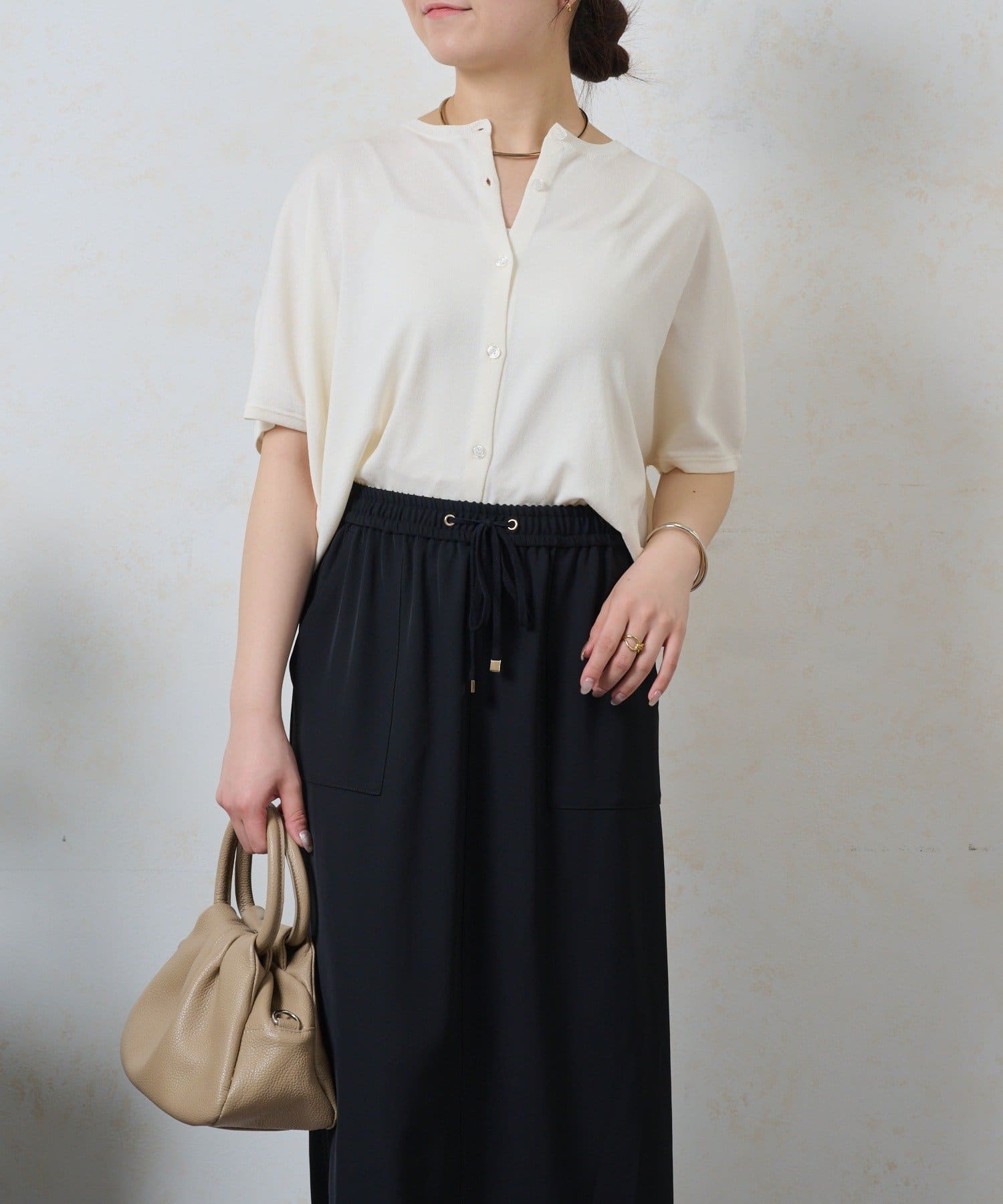 Jena　espace merveilleux(ジェナ　エスパスメルヴェイユ) 2WAYドルマンニットカーデ