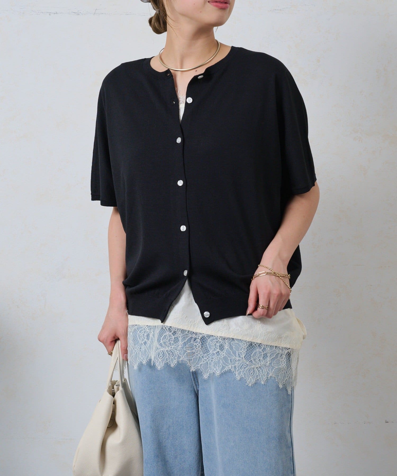 Jena　espace merveilleux(ジェナ　エスパスメルヴェイユ) 2WAYドルマンニットカーデ