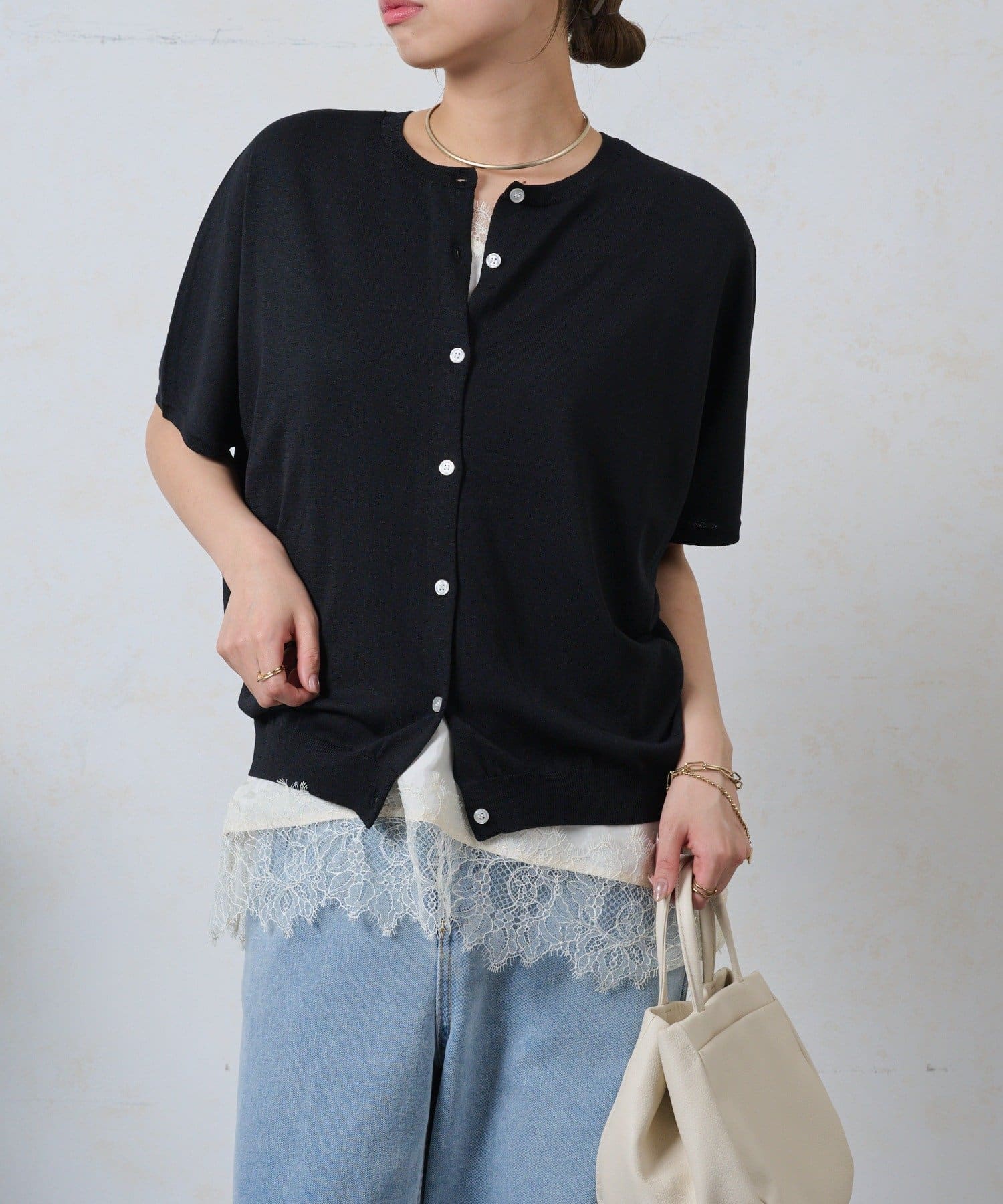 Jena　espace merveilleux(ジェナ　エスパスメルヴェイユ) 2WAYドルマンニットカーデ