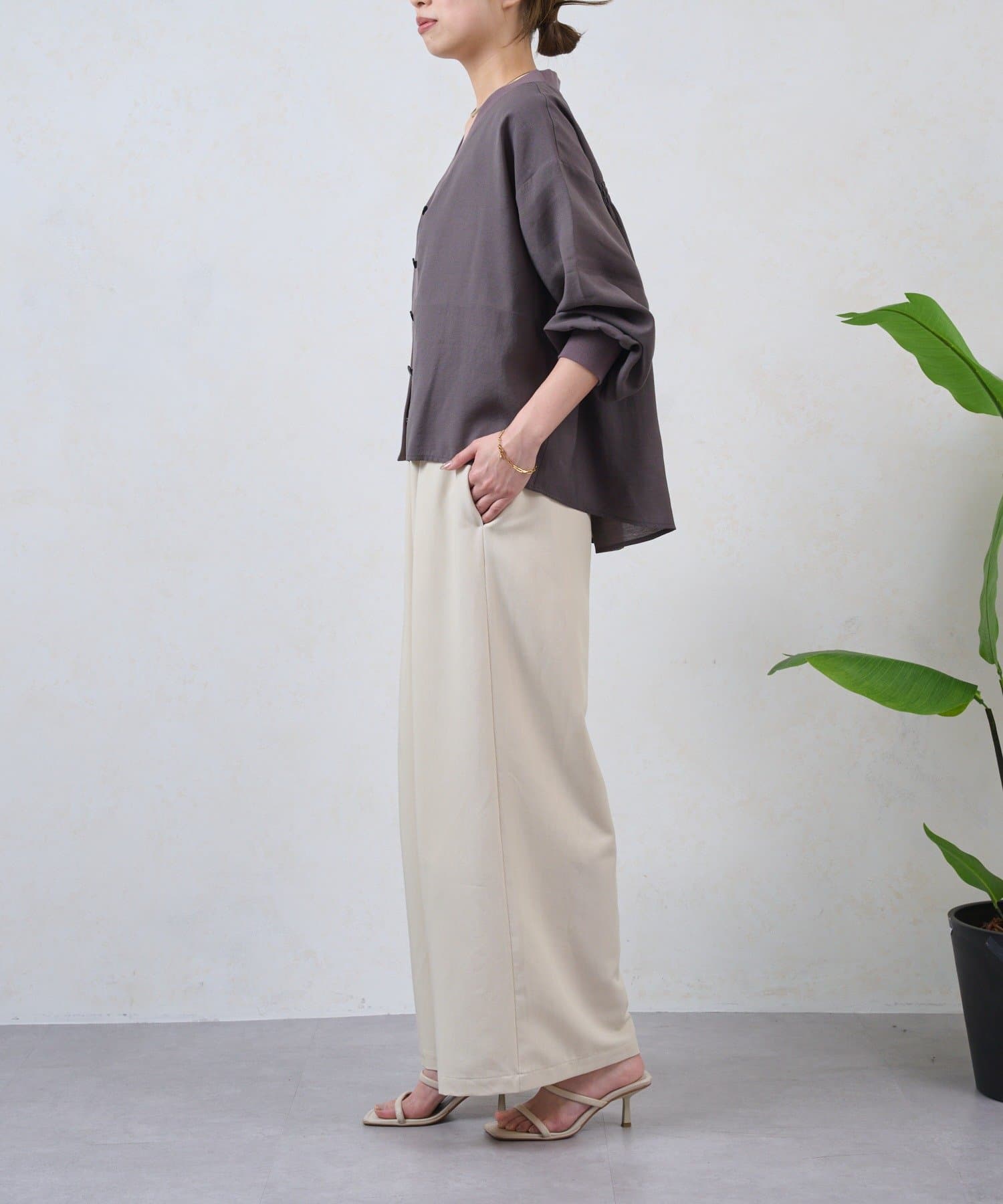 Jena　espace merveilleux(ジェナ　エスパスメルヴェイユ) WEB限/シアーシャツカーディガン