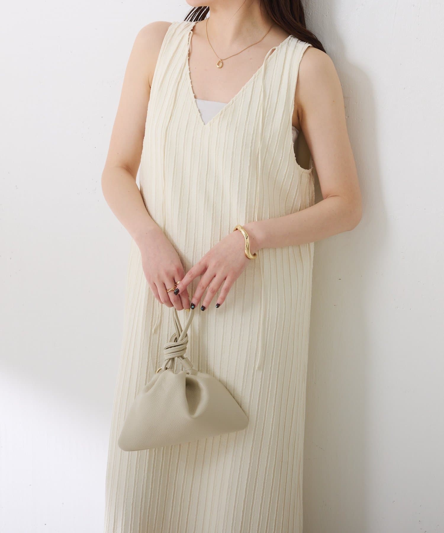 COLLAGE GALLARDAGALANTE(コラージュ ガリャルダガランテ) 【前後2通り】フリンジラインワンピース