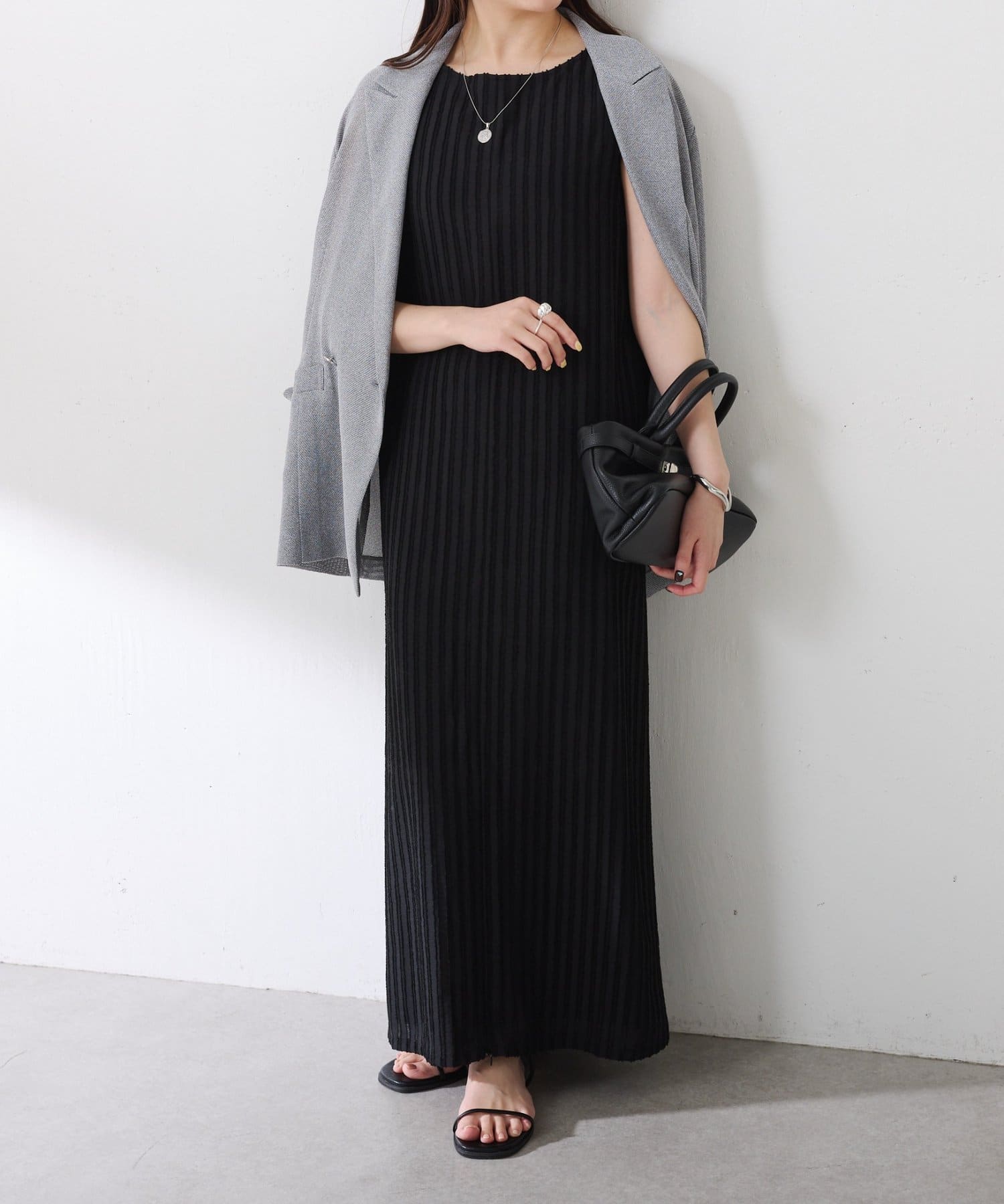 COLLAGE GALLARDAGALANTE(コラージュ ガリャルダガランテ) 【前後2通り】フリンジラインワンピース