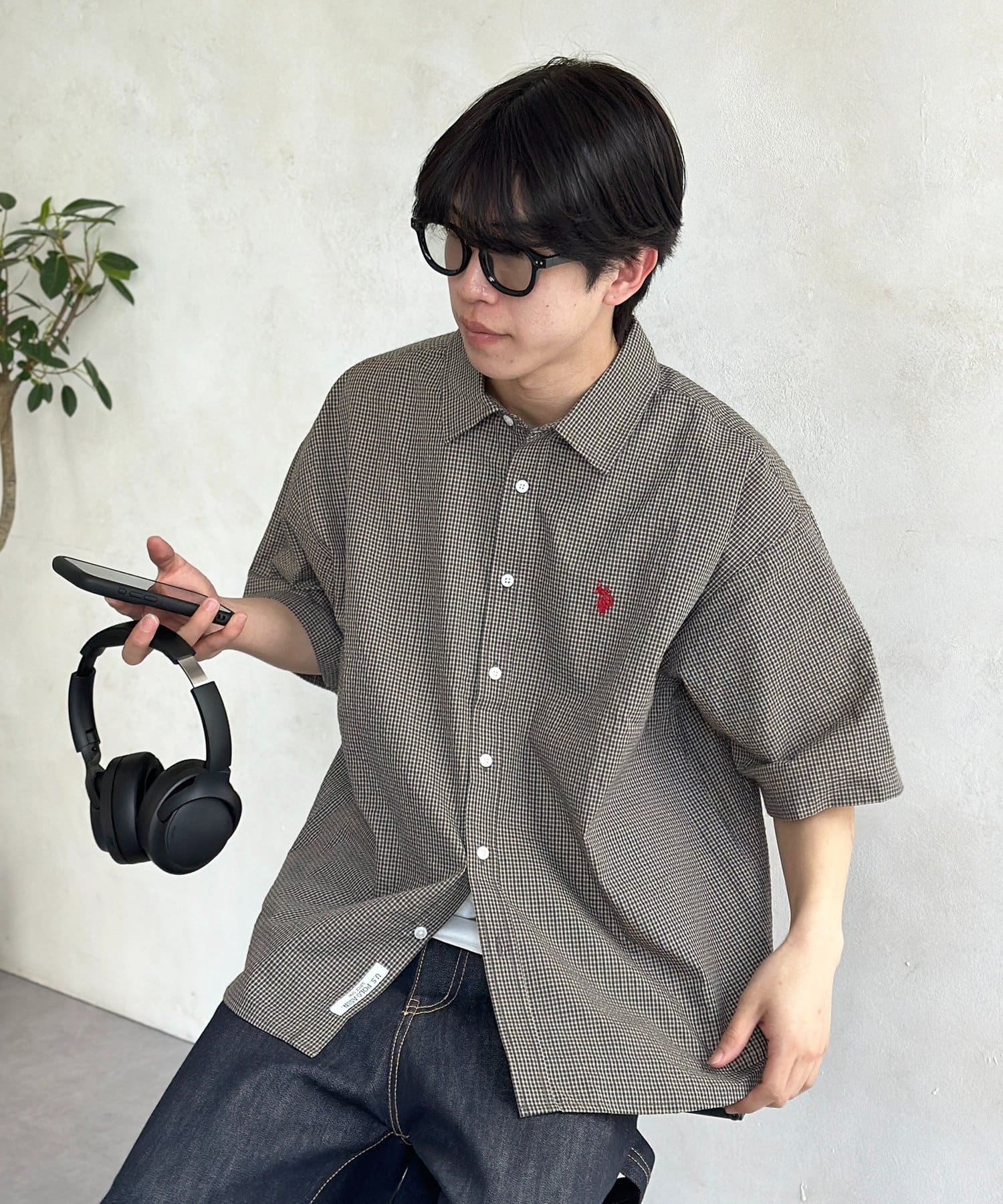 CPCM(シーピーシーエム) 【U.S. POLO ASSN.】シアサッカー半袖シャツ