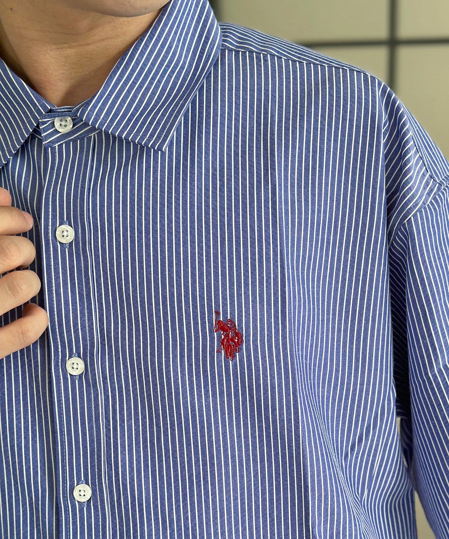 CPCM(シーピーシーエム) 【U.S. POLO ASSN.】シアサッカー半袖シャツ