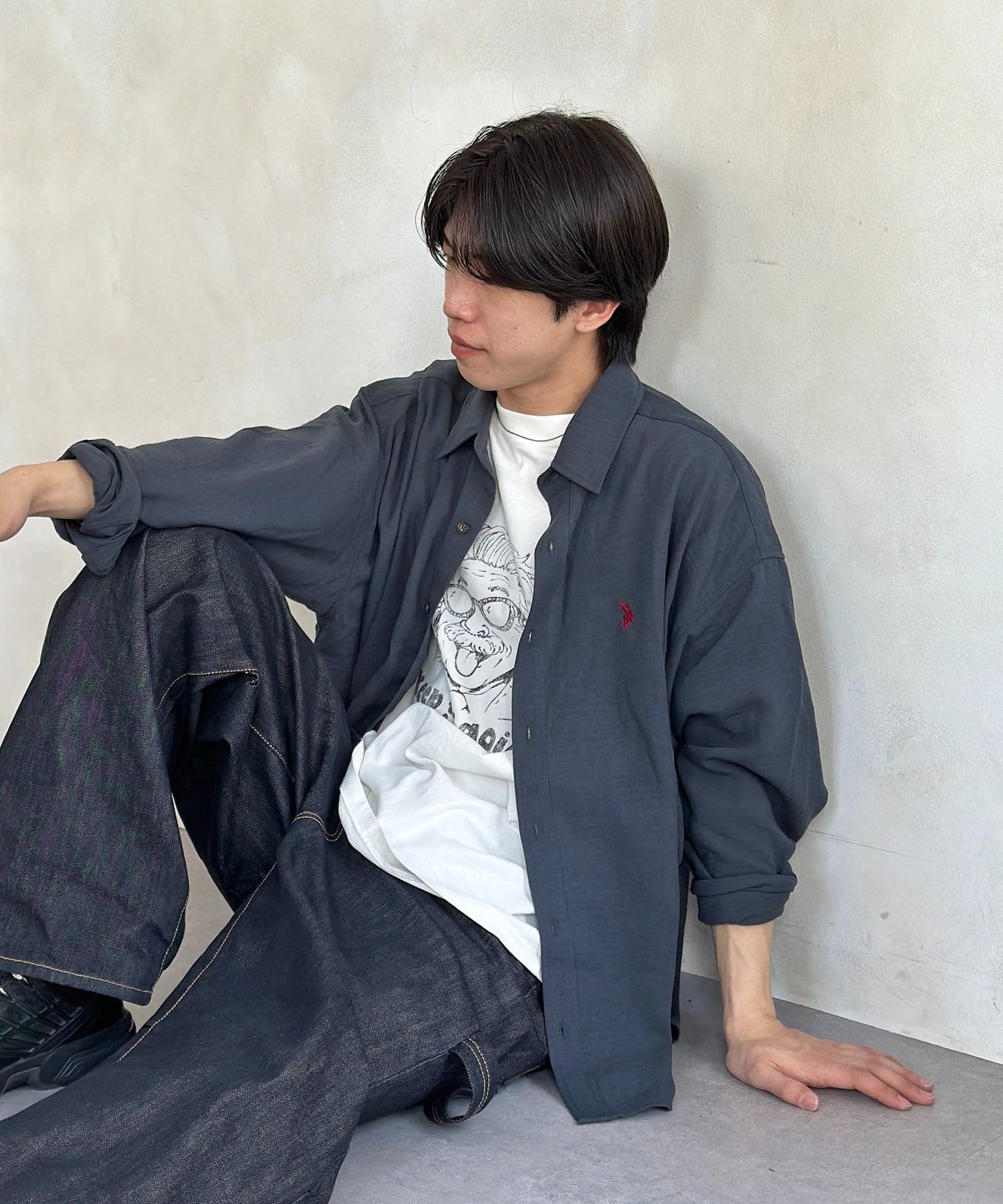 CPCM(シーピーシーエム) 【U.S. POLO ASSN.】リネンライクシャツ