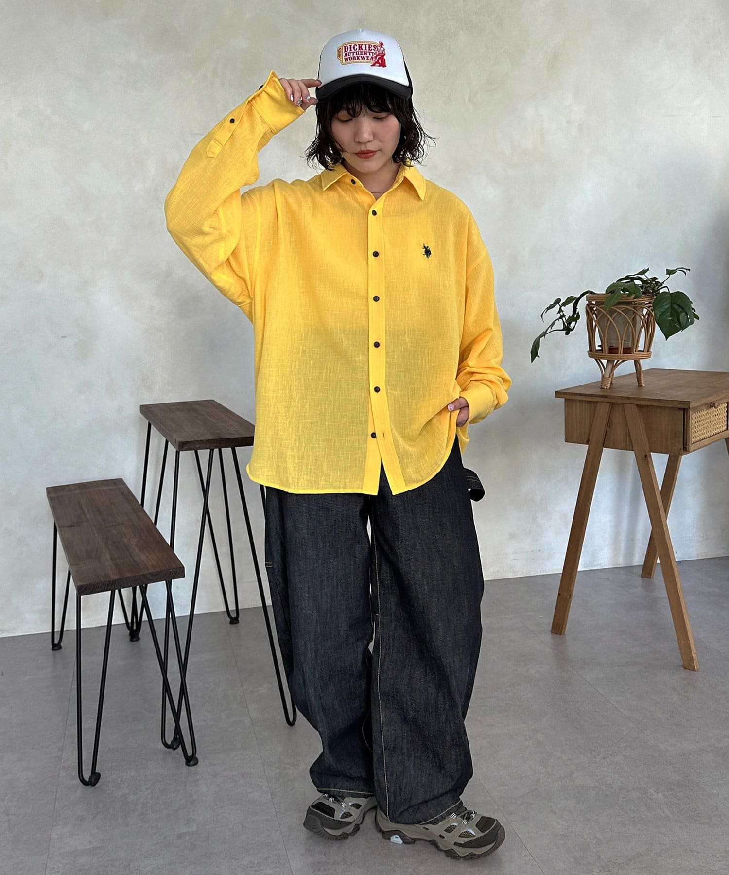 CPCM(シーピーシーエム) 【U.S. POLO ASSN.】リネンライクシャツ