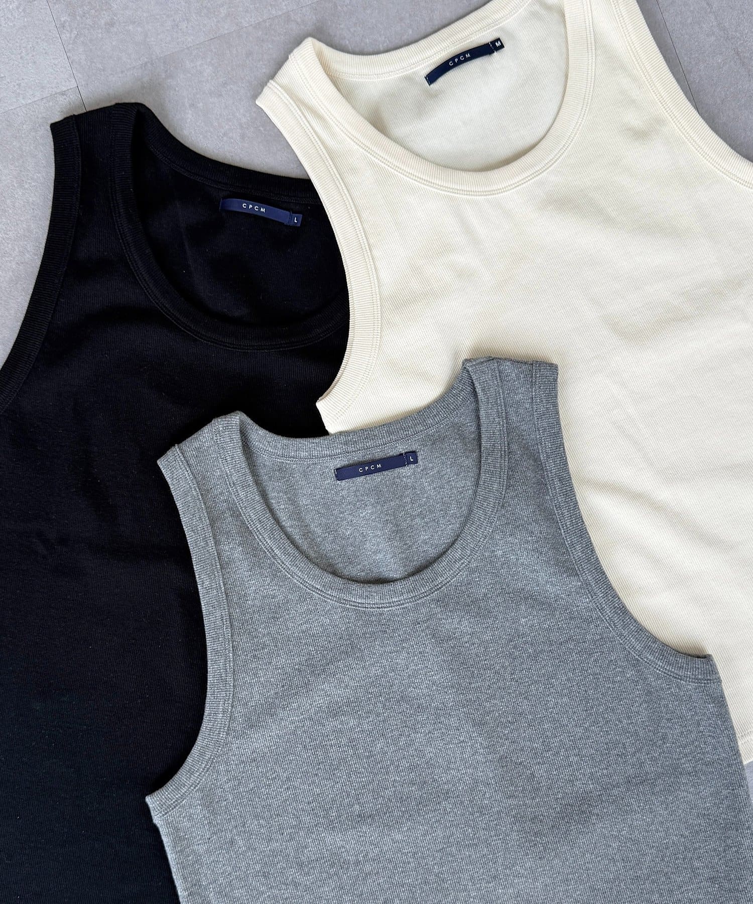 CPCM(シーピーシーエム) スパンリブタンクトップ