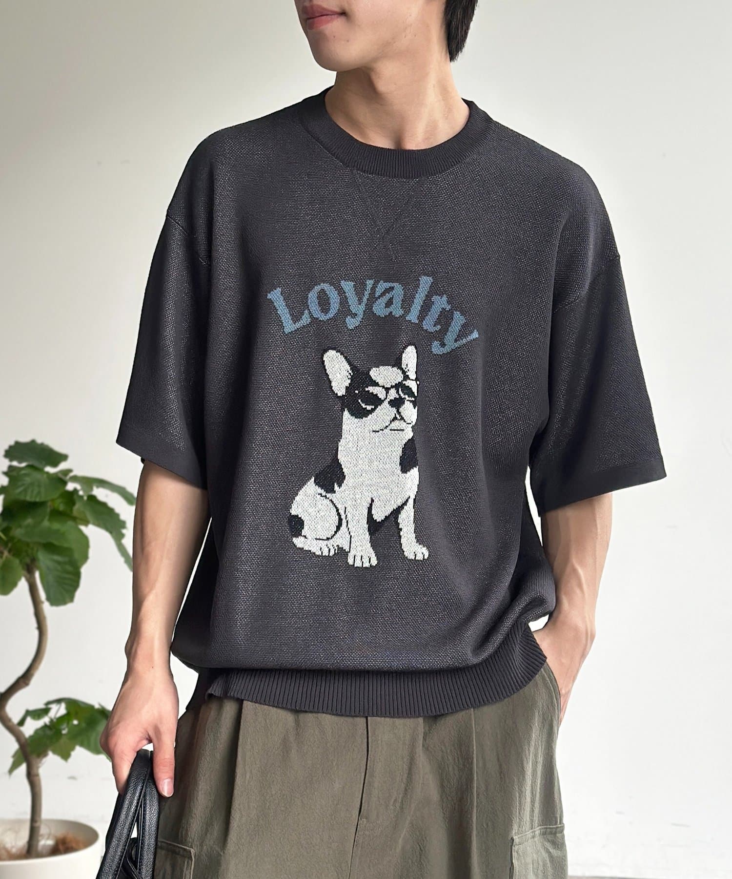 CPCM(シーピーシーエム) アソートモチーフジャガード半袖ニット