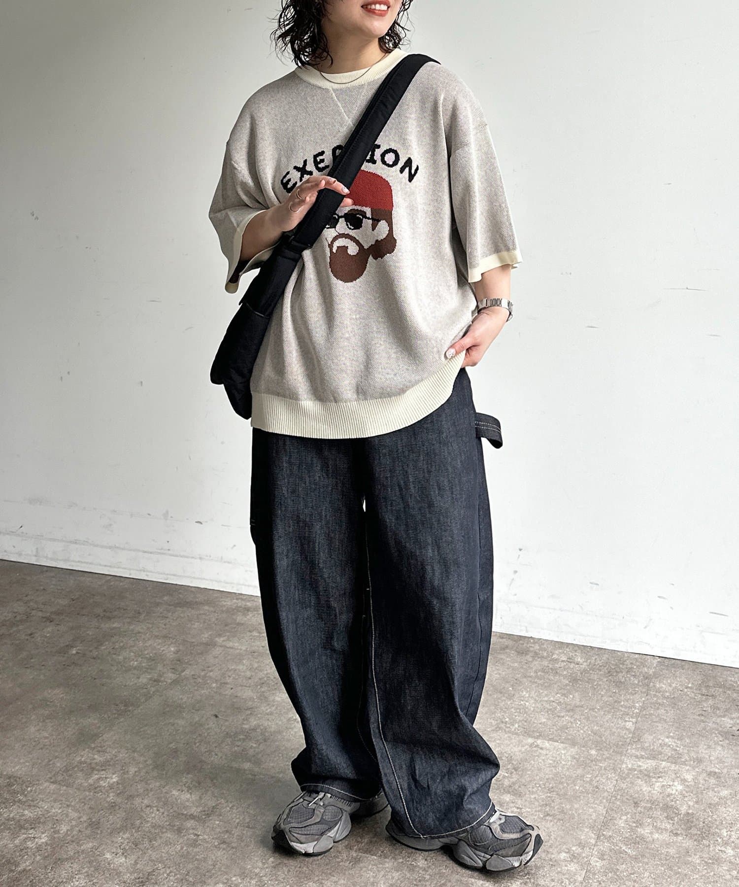 CPCM(シーピーシーエム) アソートモチーフジャガード半袖ニット