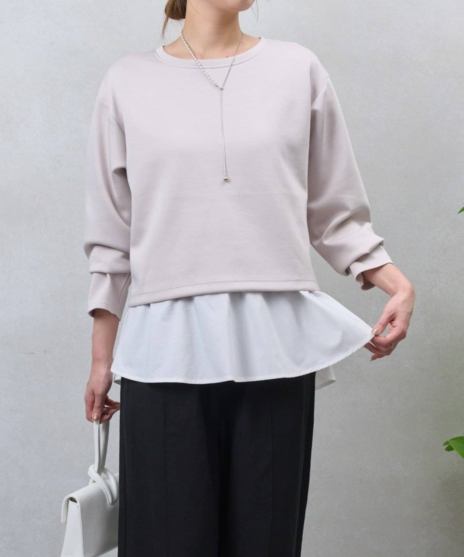 Jena　espace merveilleux(ジェナ　エスパスメルヴェイユ) バックファスナーレイヤードカットソー