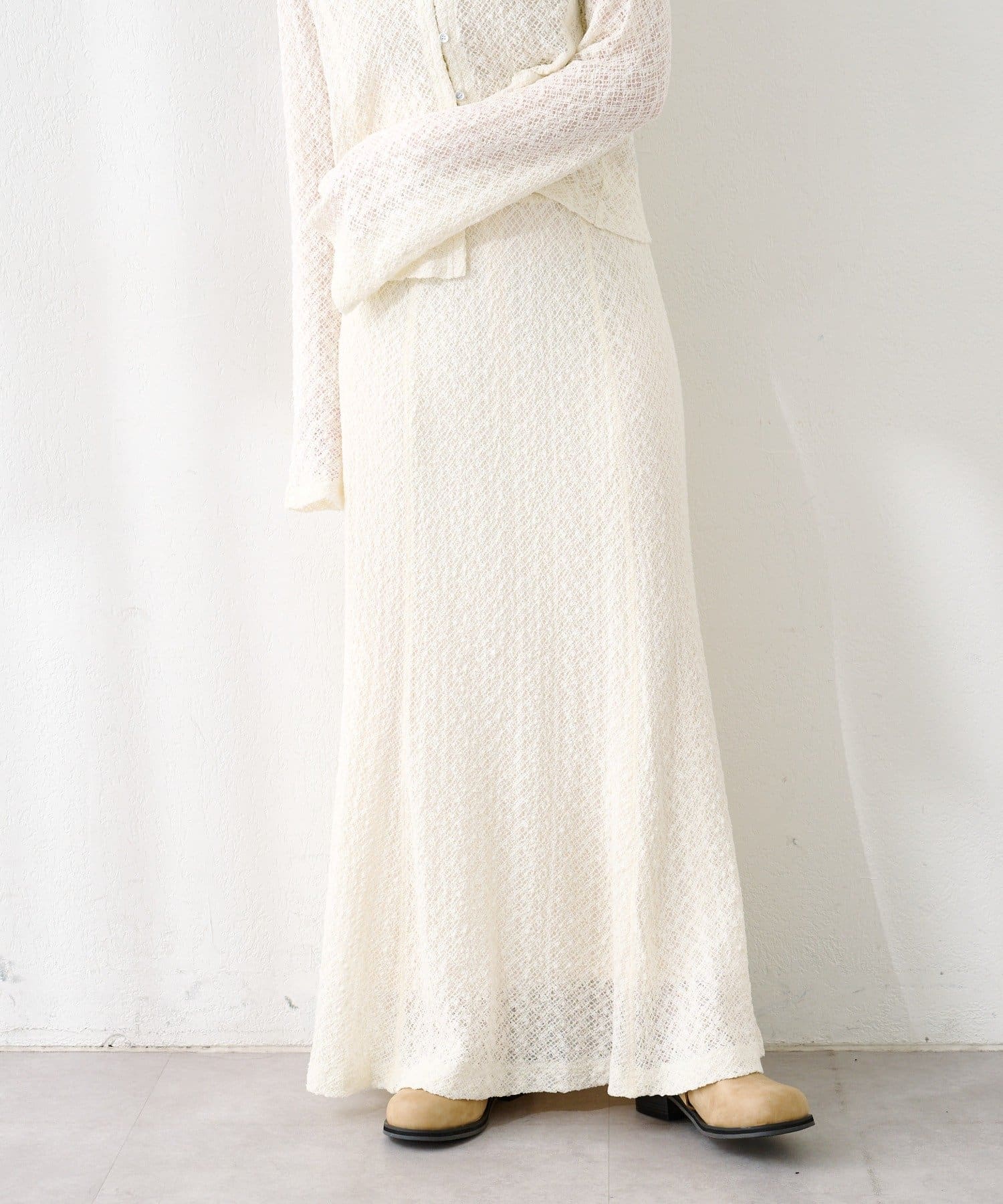 Kastane(カスタネ) 【セットアップ対応】クロスジャガードスカート