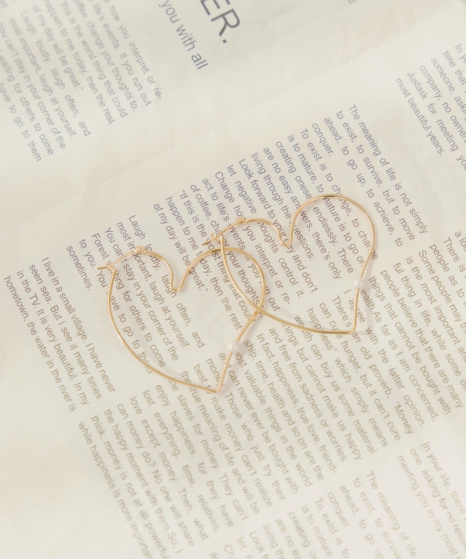 Chico(チコ) パール付きBIGハートフープピアス