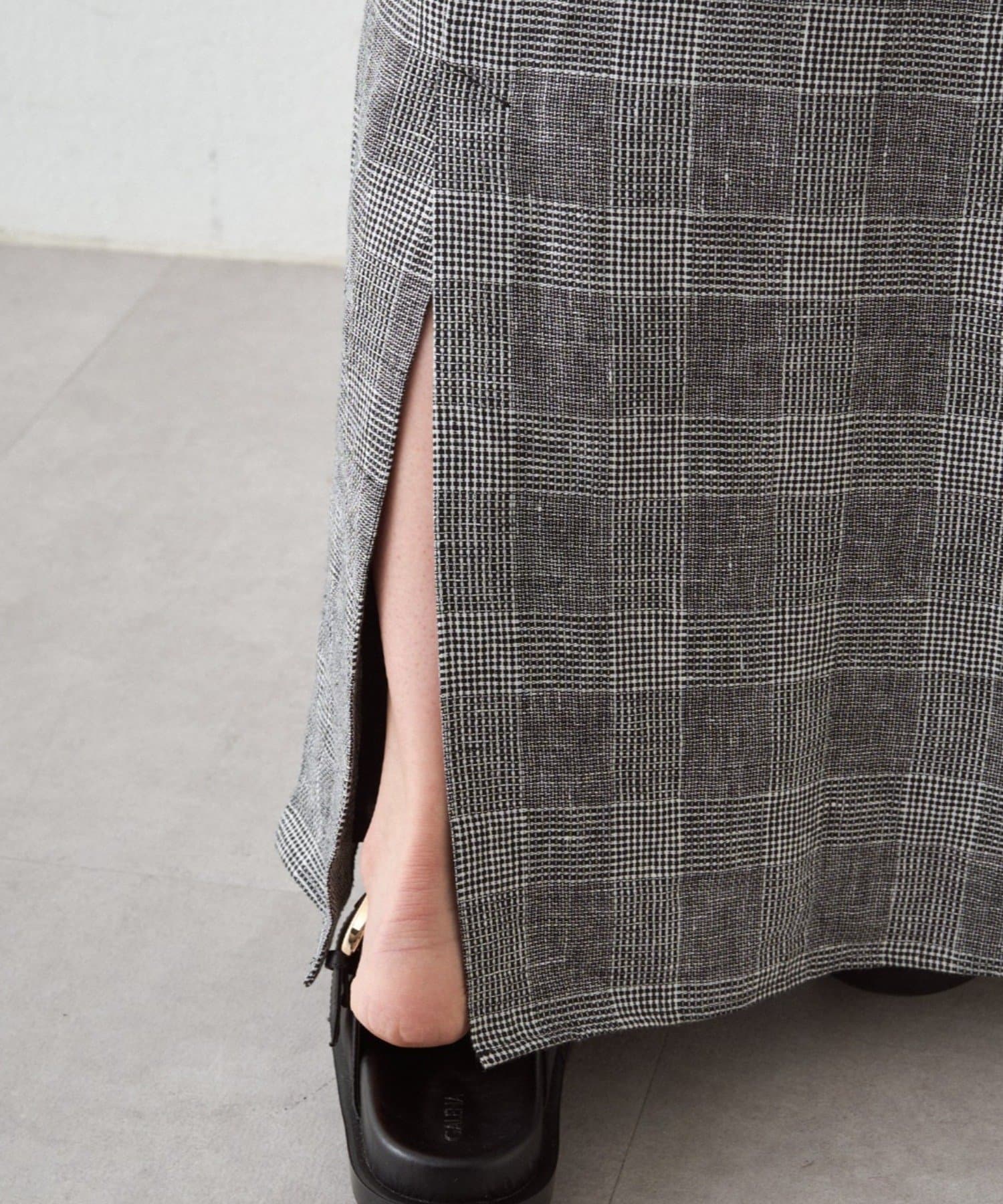 LOUNGEDRESS(ラウンジドレス) チェックリネンキャミワンピース