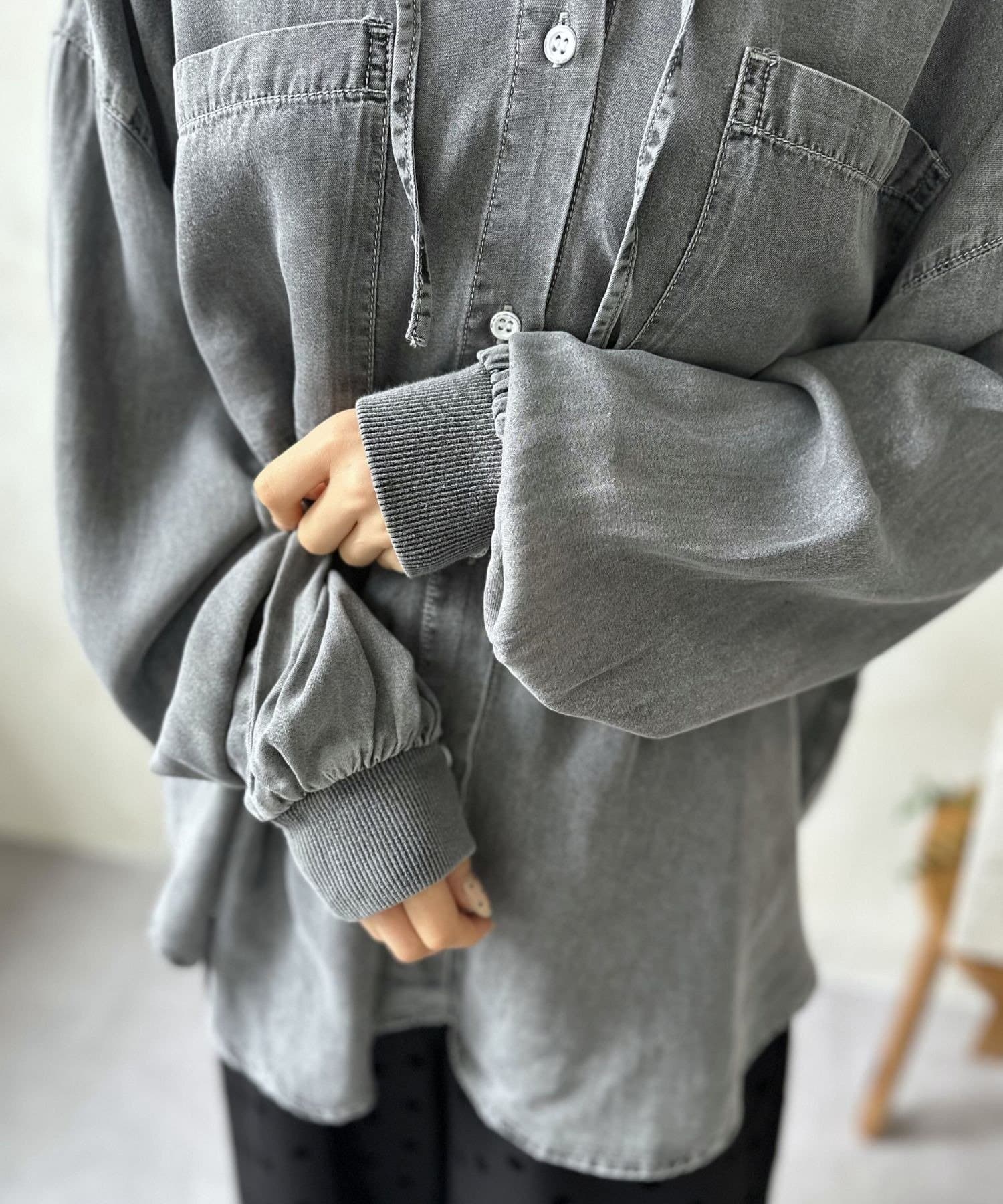 LOCUST(ローカスト) 【着回し力抜群】デニムシャツパーカー