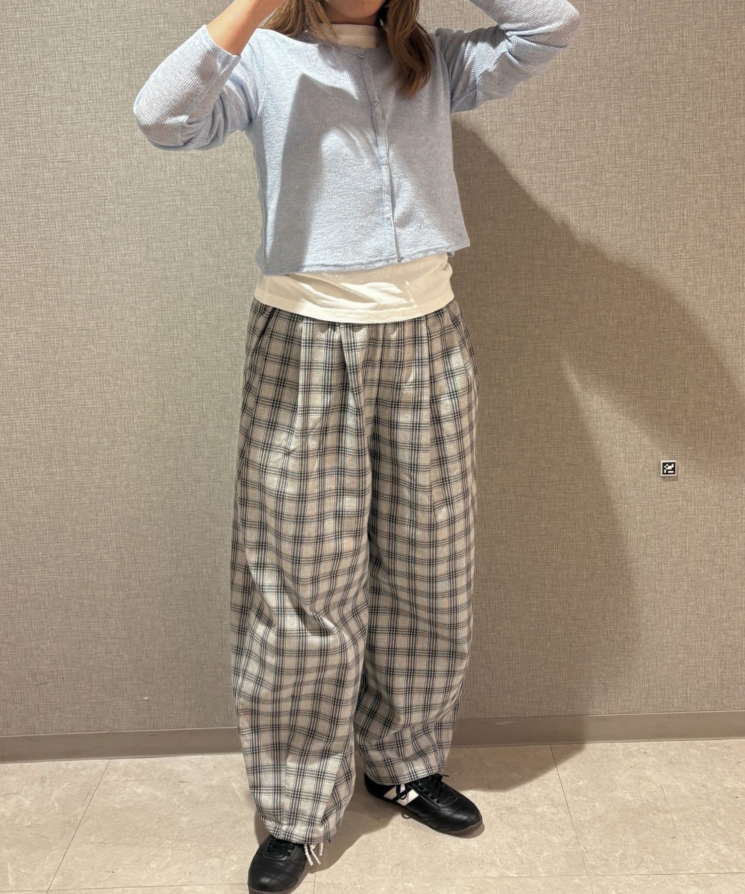 LOCUST(ローカスト) 【セットアップ対応】TRチェックコクーンパンツ