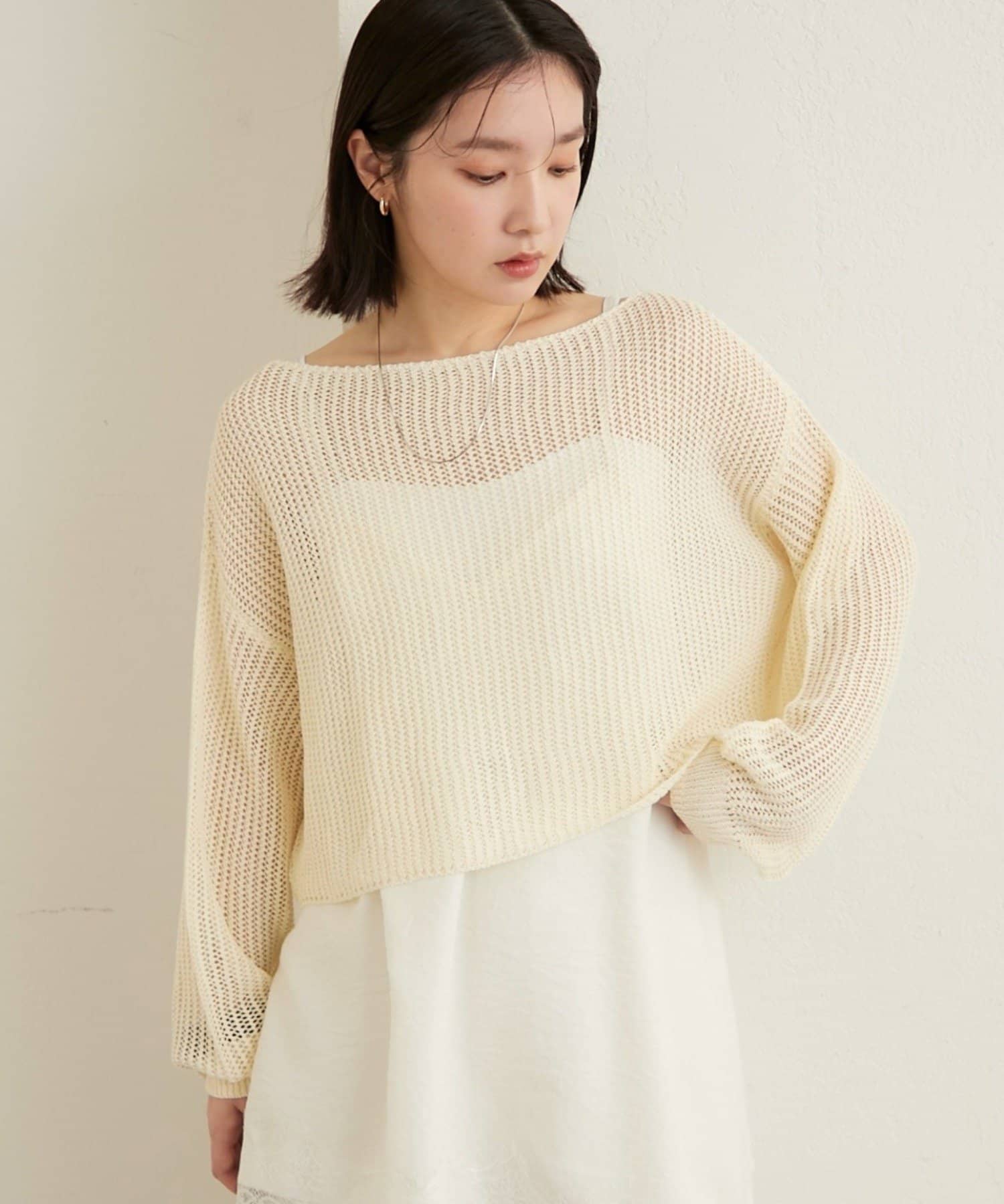 Omekashi(オメカシ) メッシュワイドニット