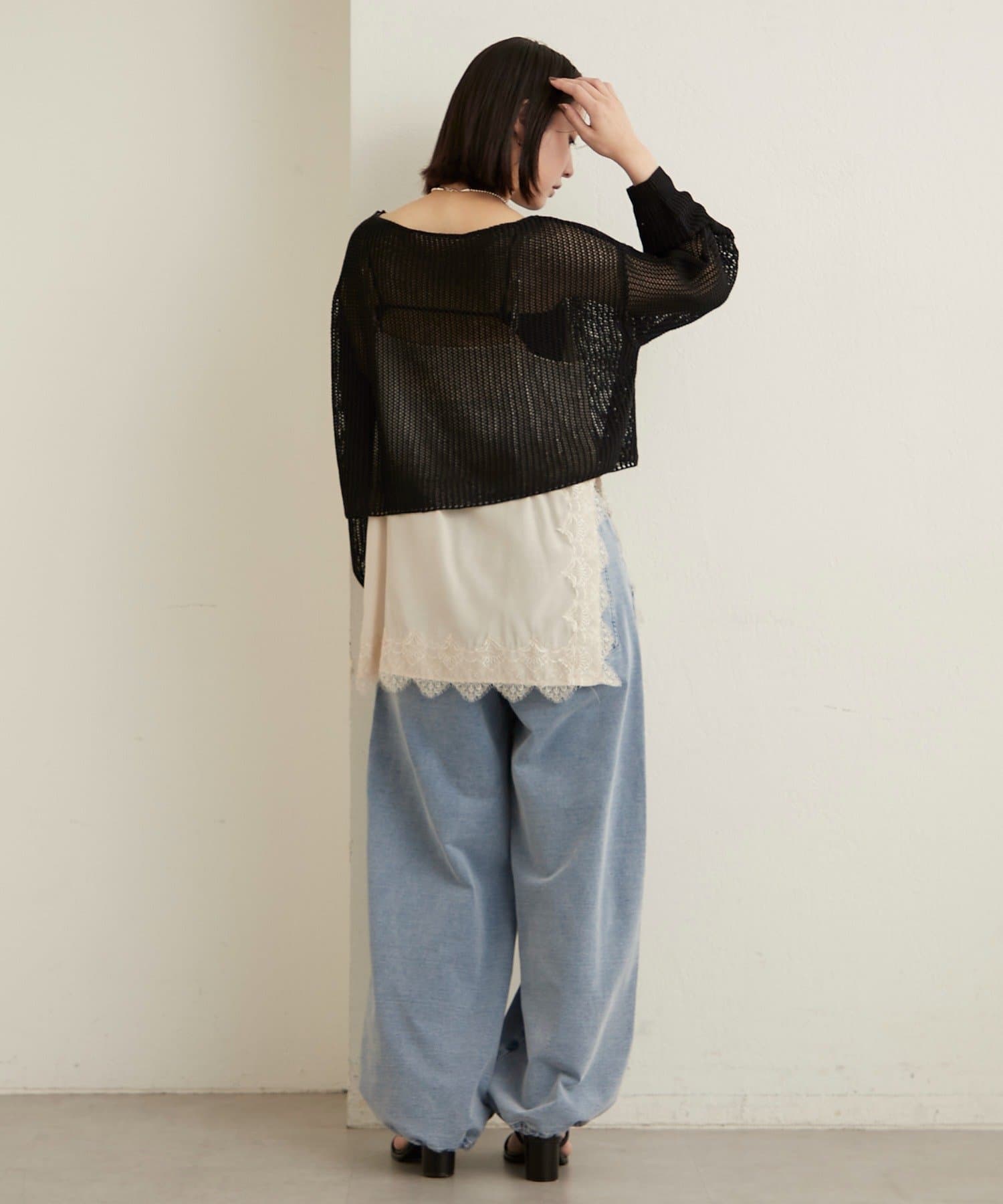 Omekashi(オメカシ) メッシュワイドニット