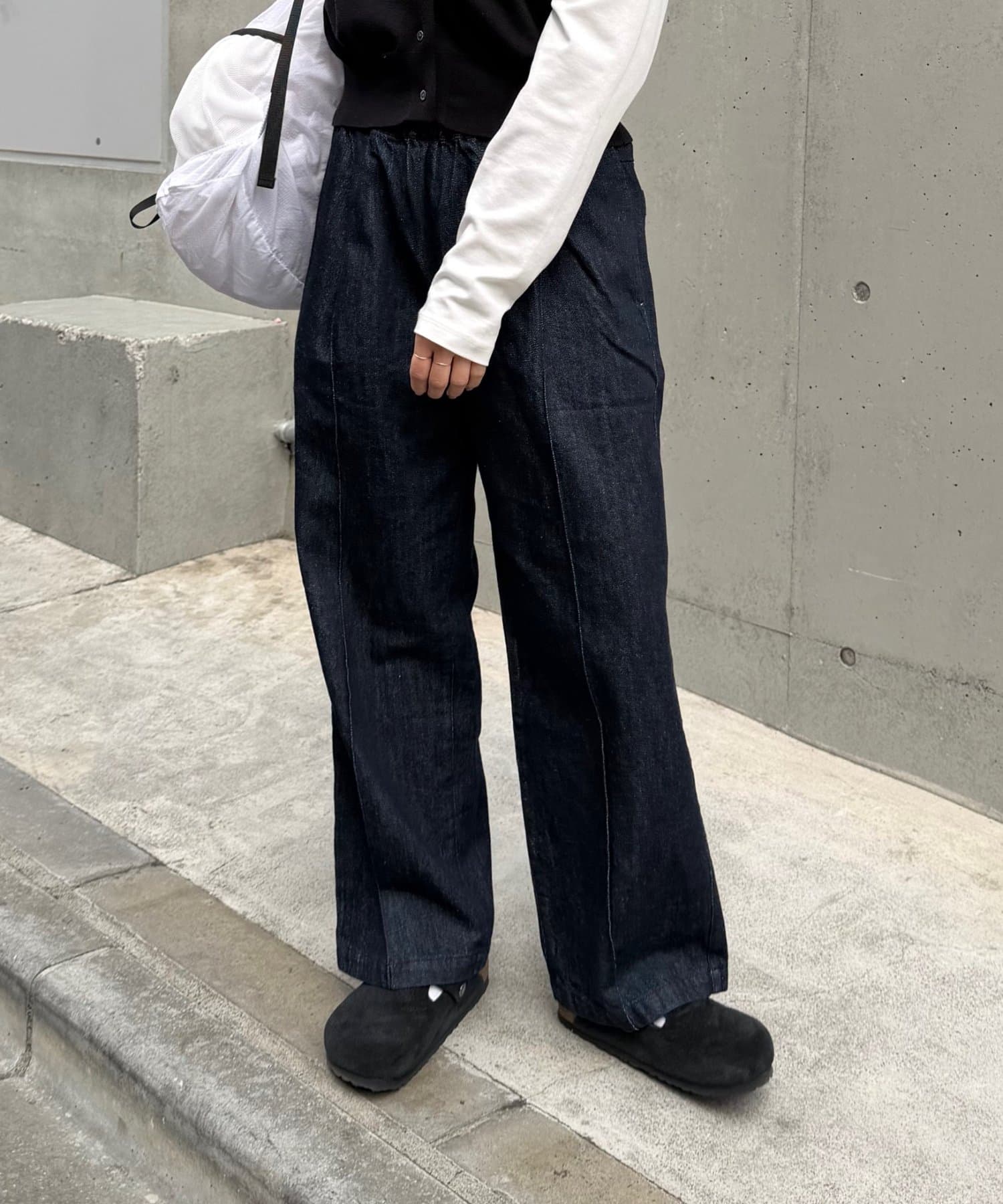 COLONY 2139(コロニー トゥーワンスリーナイン) 【セットアップ対応】リネン混デニムストレートパンツ