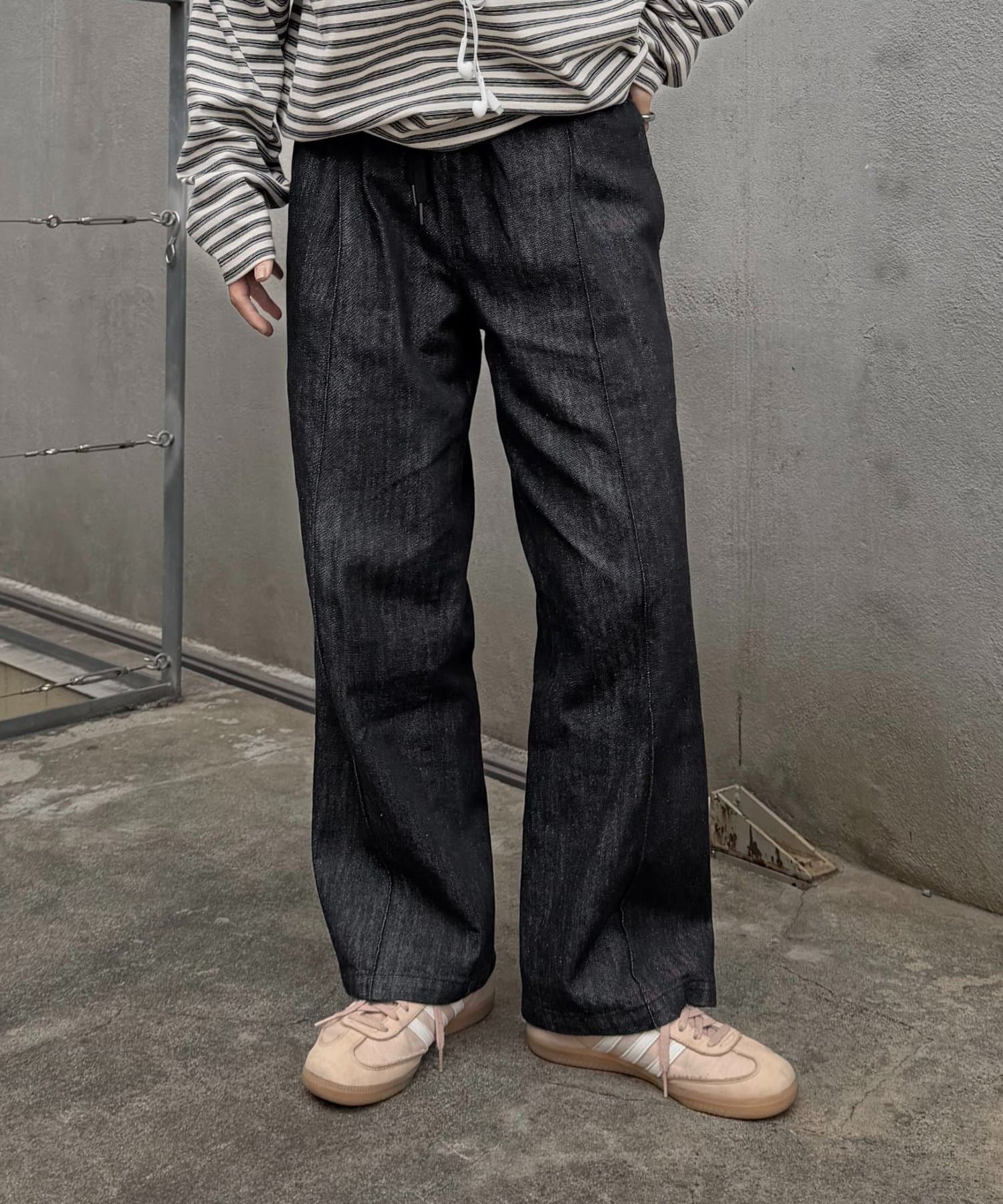 COLONY 2139(コロニー トゥーワンスリーナイン) 【セットアップ対応】リネン混デニムストレートパンツ