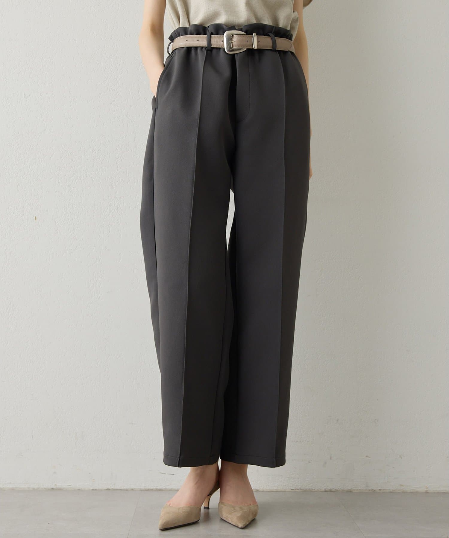 Whim Gazette(ウィム ガゼット) 【Drawing Numbers】トリプルクロスドロストワイドパンツ