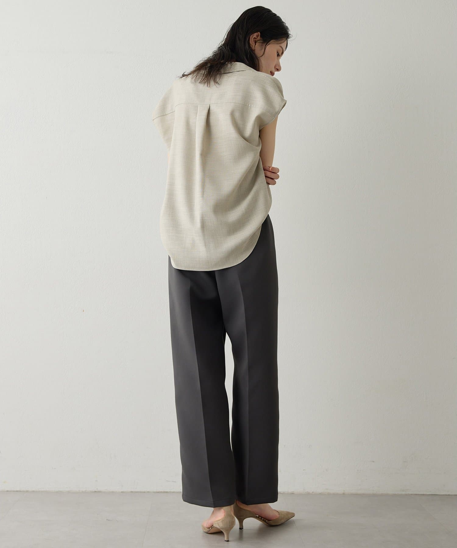 Whim Gazette(ウィム ガゼット) 【Drawing Numbers】トリプルクロスドロストワイドパンツ