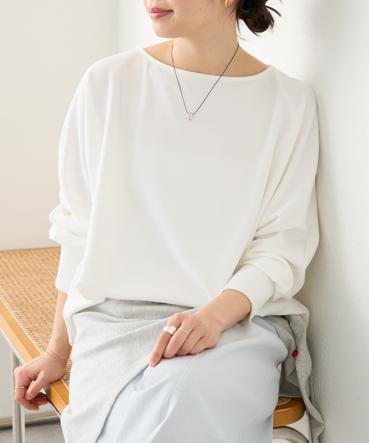 RIVE DROITE(リヴドロワ) 予約【万能ブラウス】カットジョーゼットドルマンプルオーバー