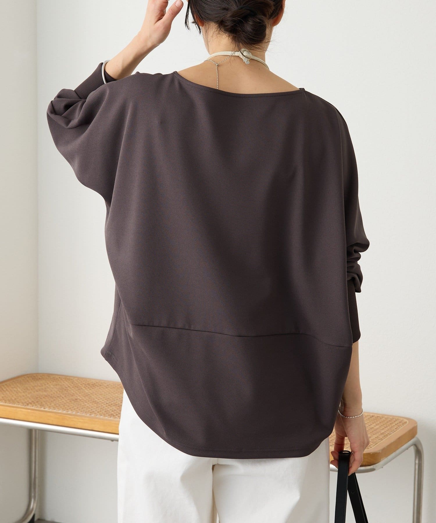 RIVE DROITE(リヴドロワ) 予約【万能ブラウス】カットジョーゼットドルマンプルオーバー