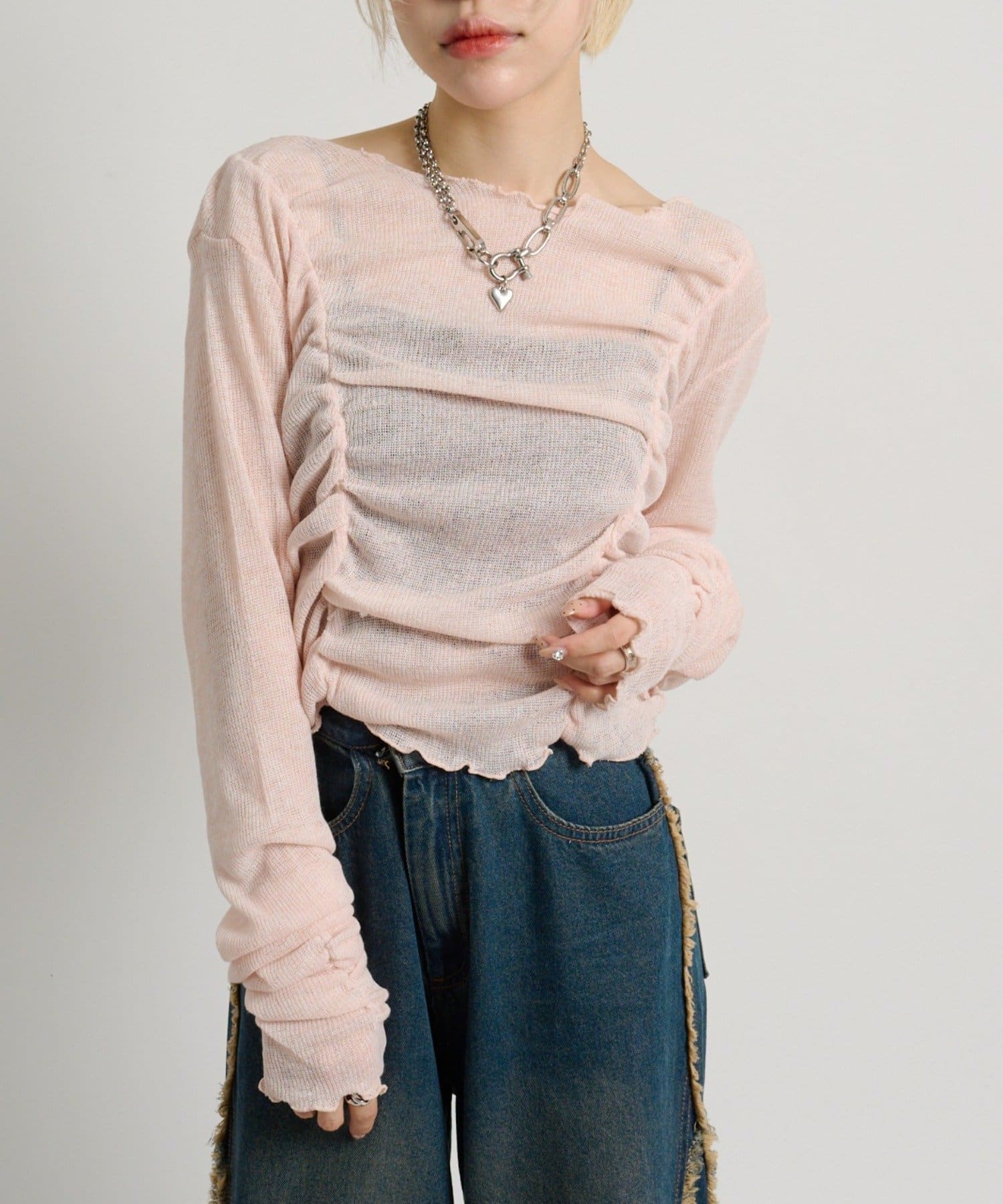 w closet(ダブルクローゼット) フロントギャザープルオーバー