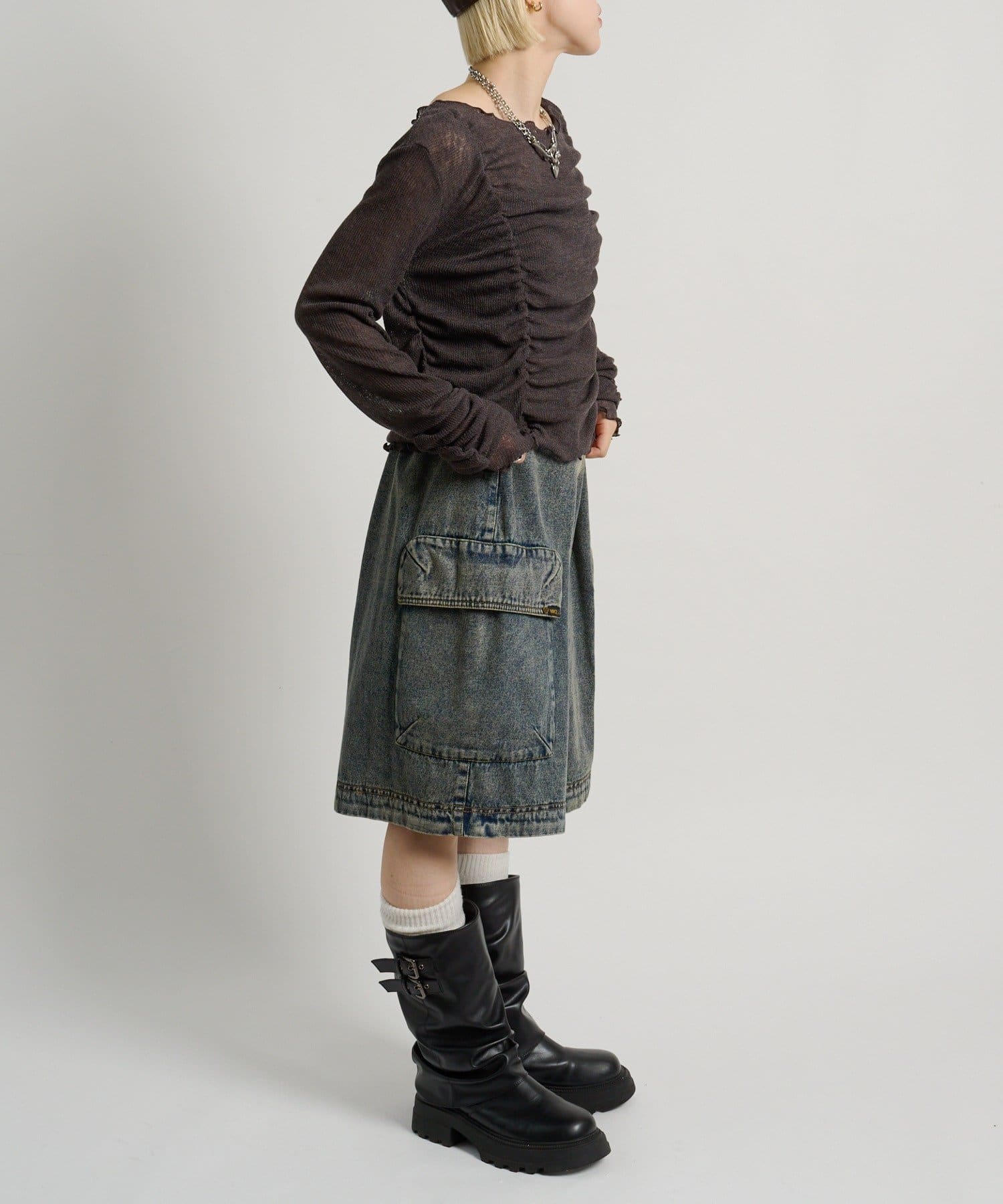 w closet(ダブルクローゼット) フロントギャザープルオーバー