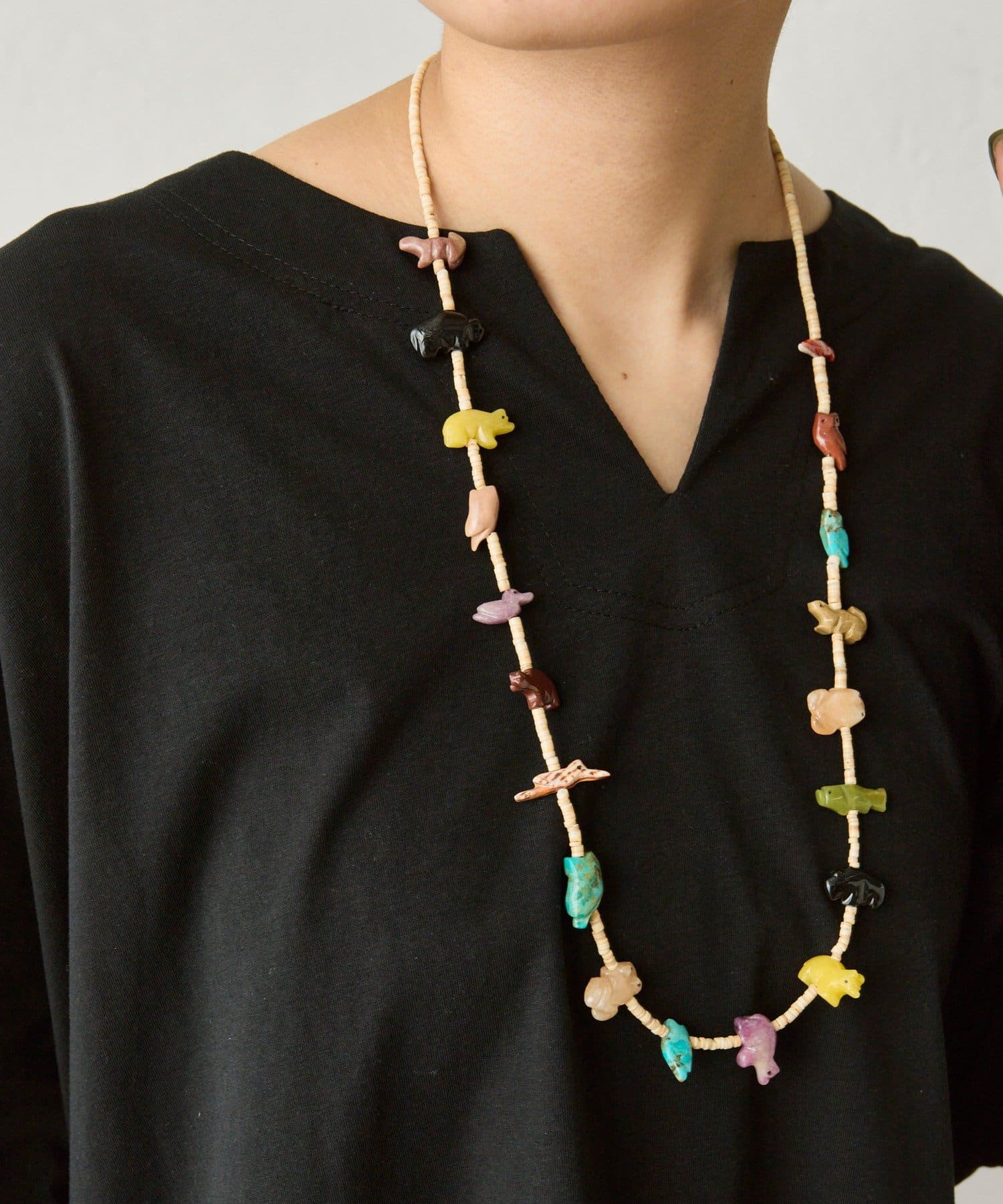 ear PAPILLONNER(イア パピヨネ) 《スターリングシルバー使用》天然石フェティッシュロングネックレス