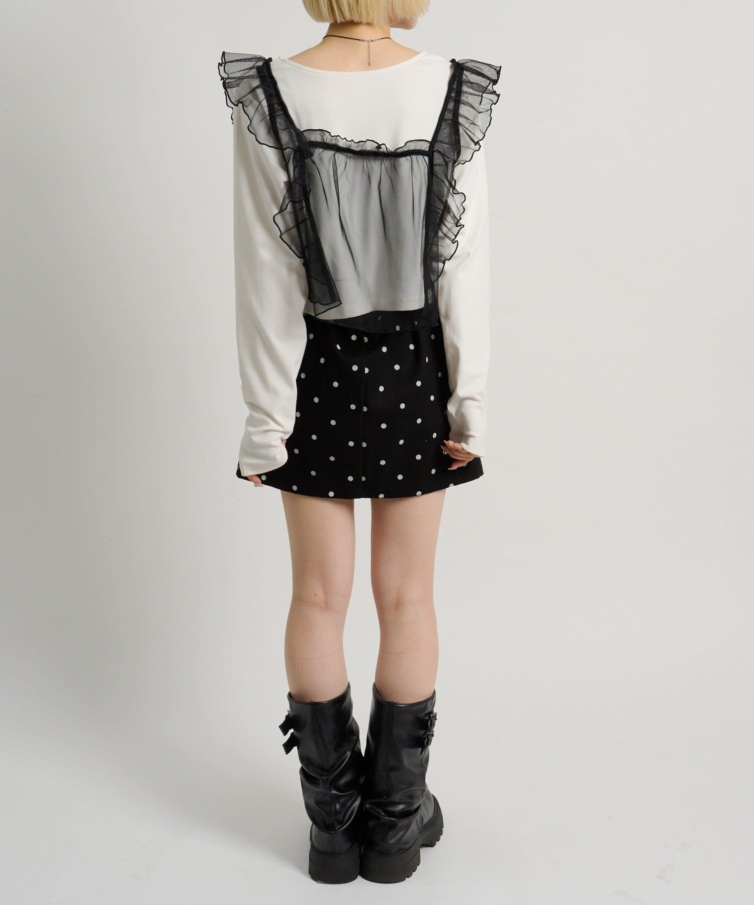 w closet(ダブルクローゼット) フリルチュールベスト