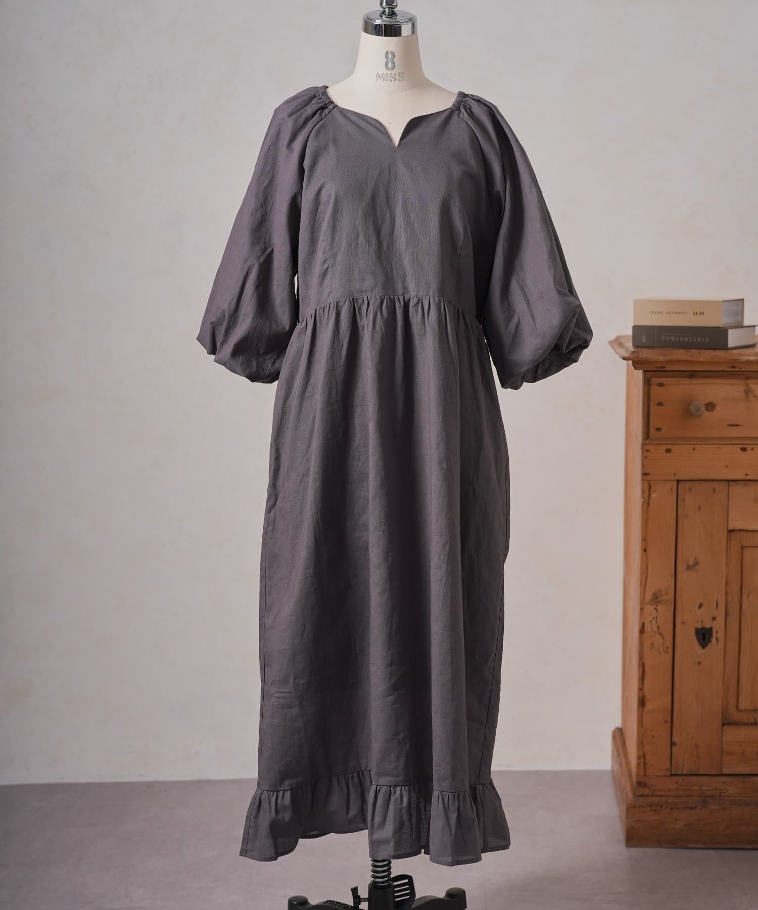 Jena　espace merveilleux(ジェナ　エスパスメルヴェイユ) 【さわ企画】【WEB限定】バルーン袖切替ワンピ