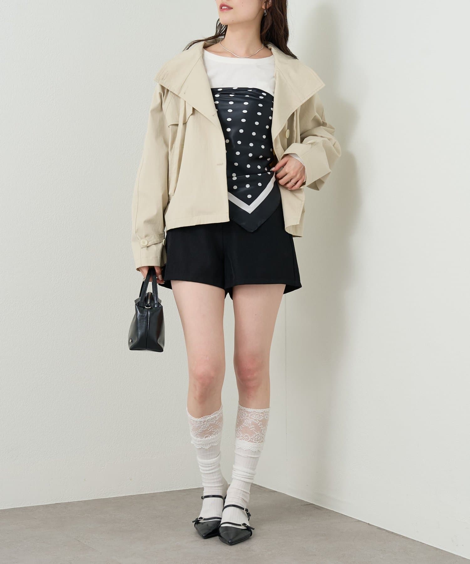 mystic(ミスティック) ドットサテンスカーフ