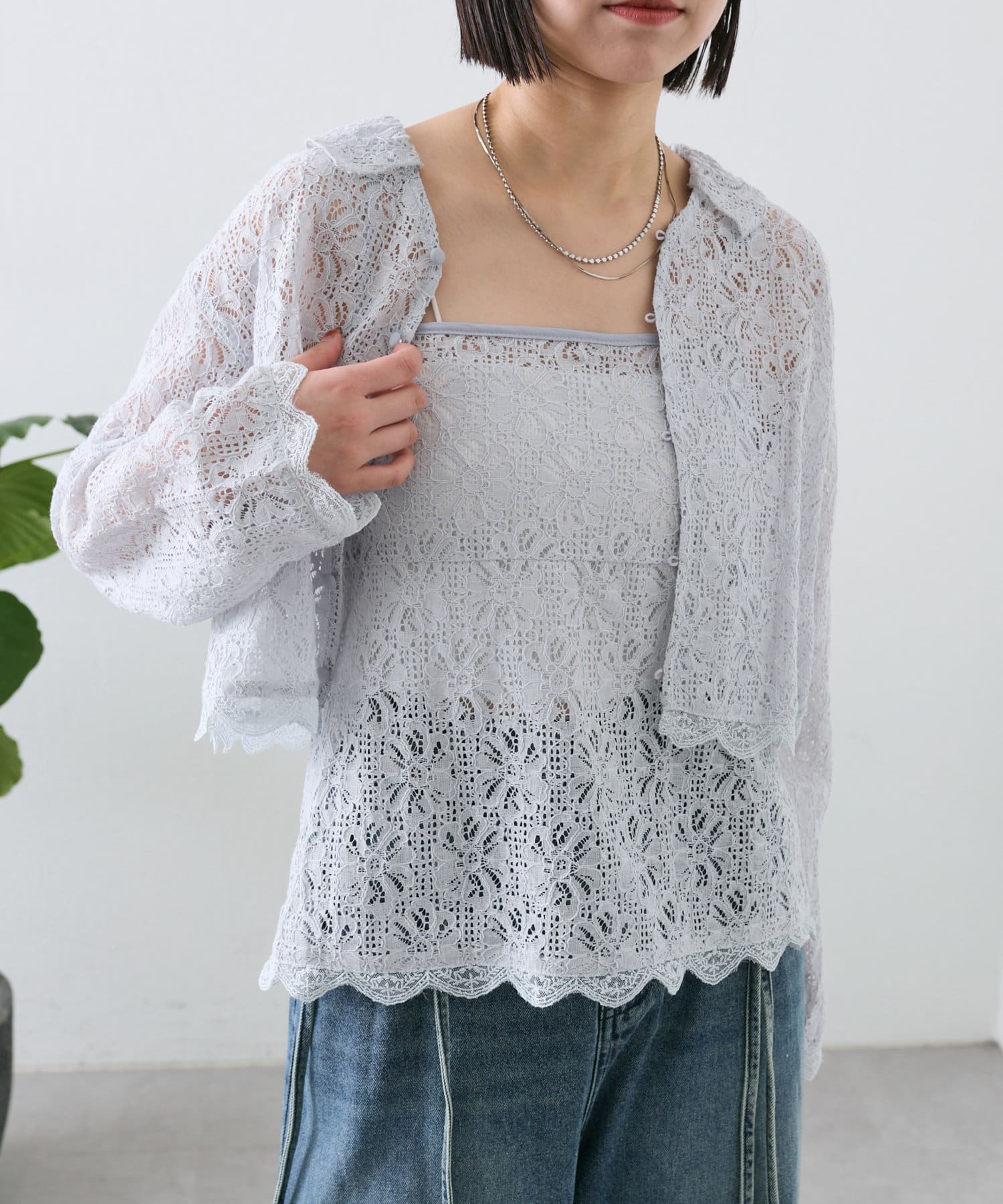 mystic】レースビスチェセットブラウス | OUTLET(アウトレット