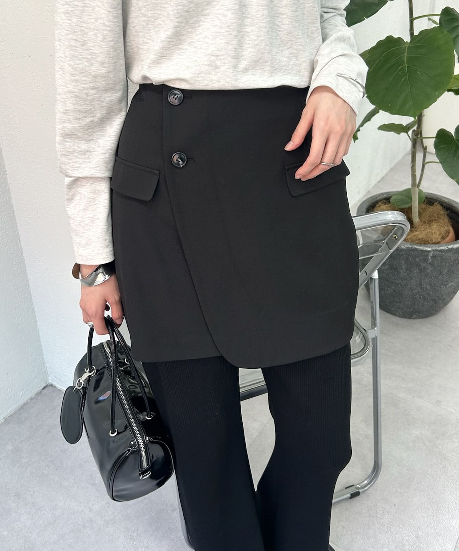 OUTLET(アウトレット) 【mystic】ラップミニスカート