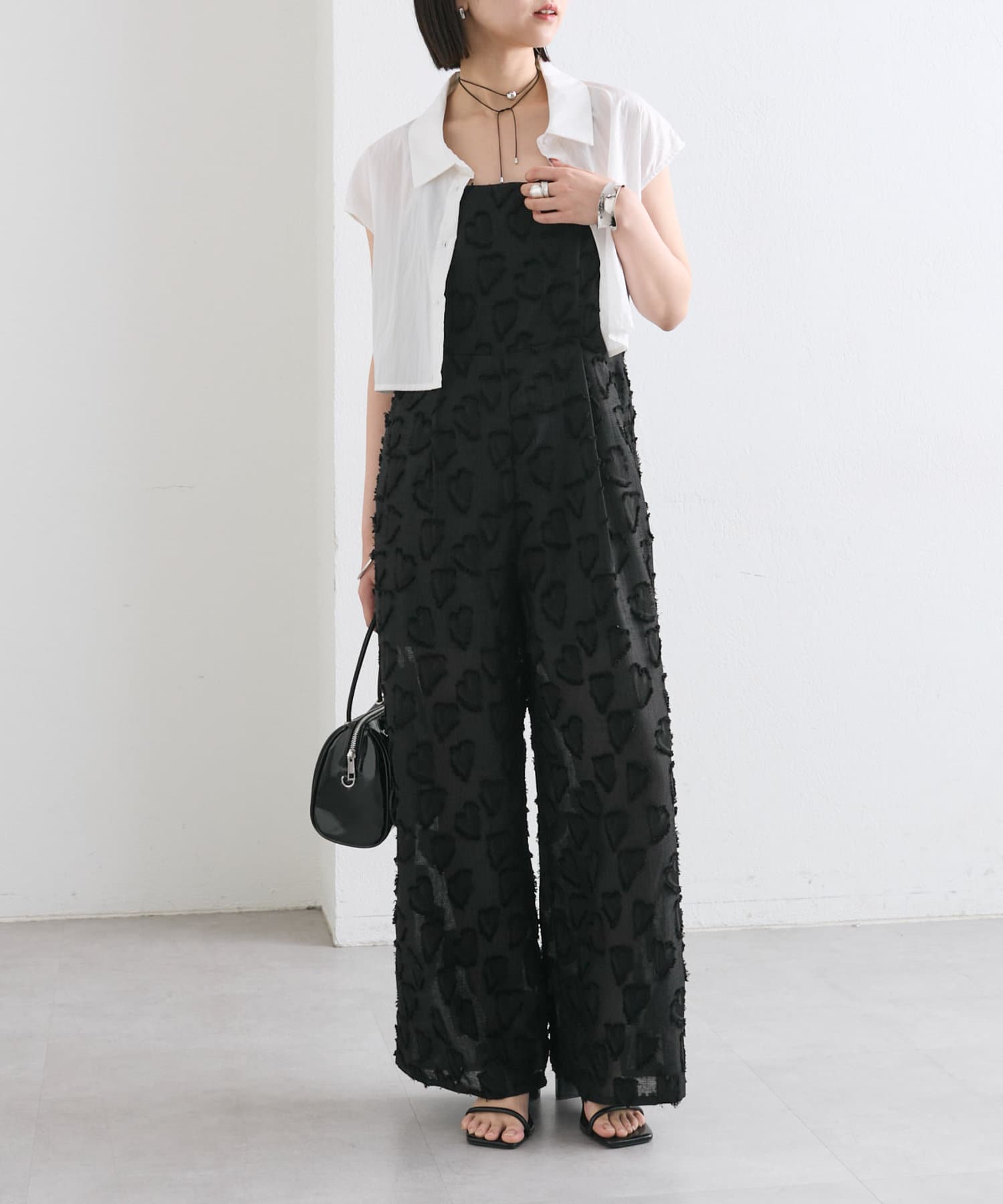 OUTLET(アウトレット) 【mystic】ハートキャミサロペット