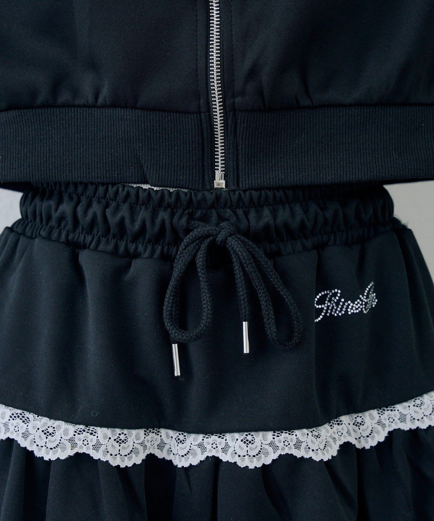 NICE CLAUP / OLIVE des OLIVE OUTLET(ナイスクラップ  / オリーブ デ オリーブ アウトレット) 【continuer】【セットアップ】レースバルーンスカート