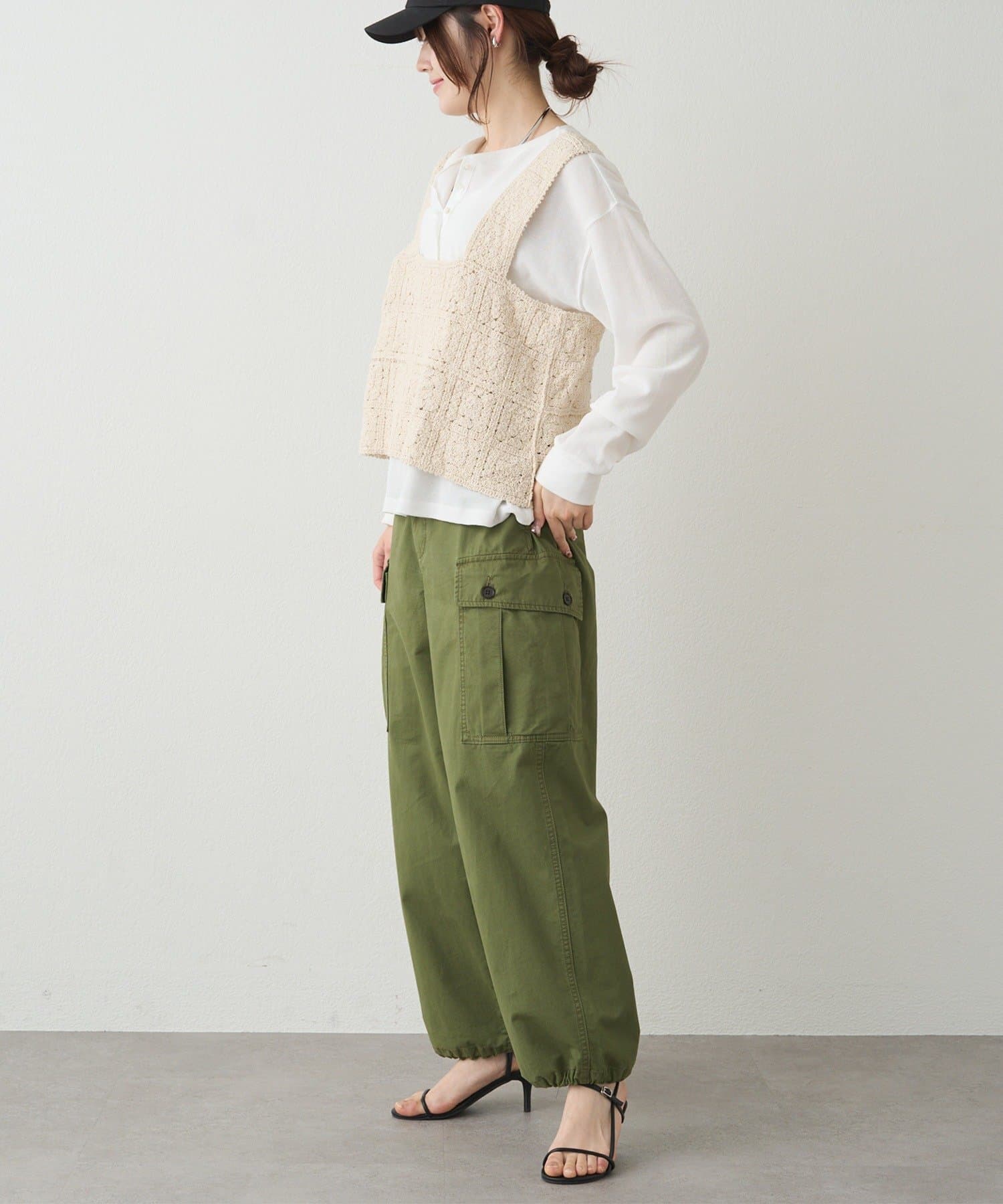 PUAL CE CIN(ピュアルセシン) 【リバイバル/新色追加】クロシェ編み風ビスチェ