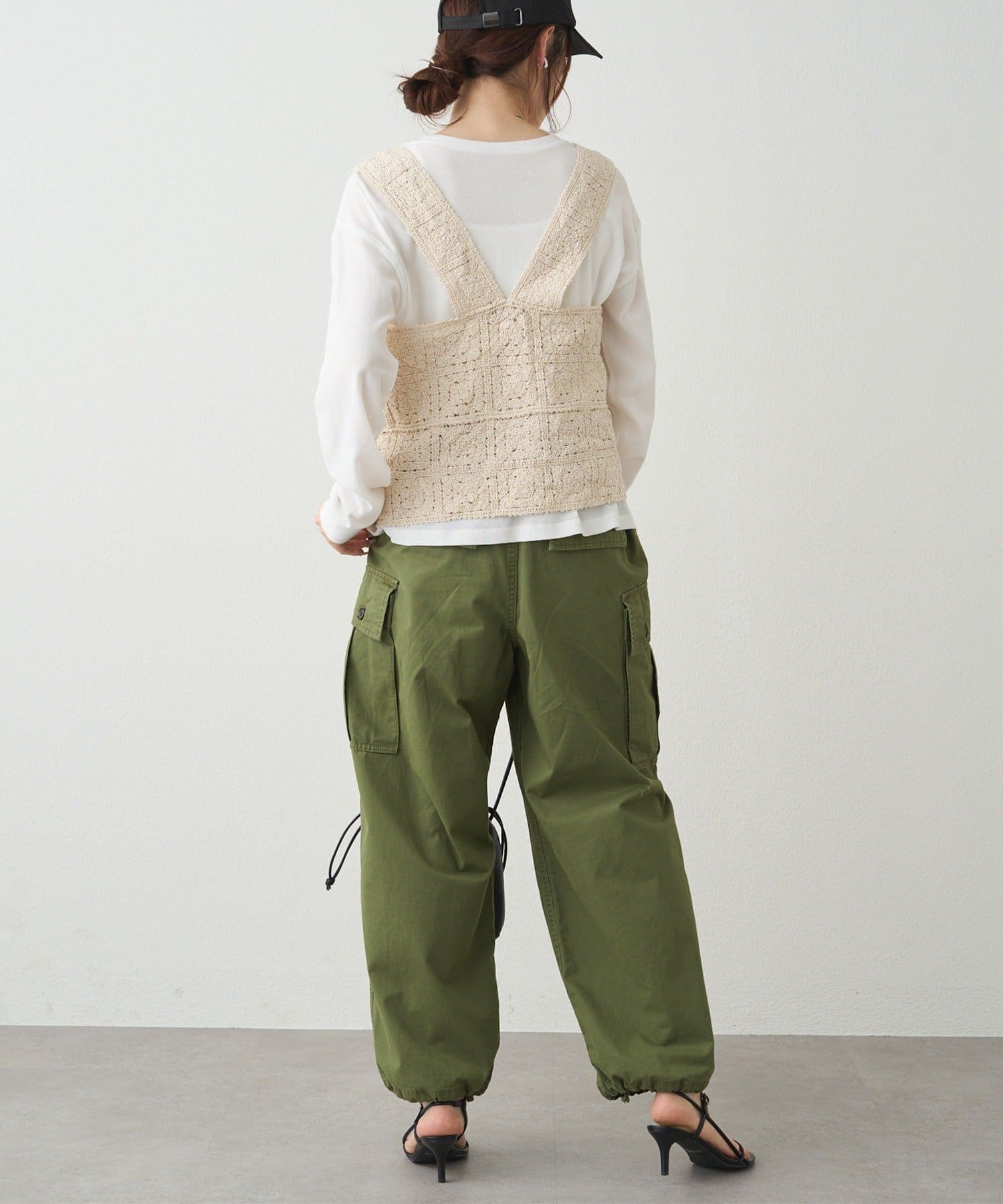 PUAL CE CIN(ピュアルセシン) 【リバイバル/新色追加】クロシェ編み風ビスチェ