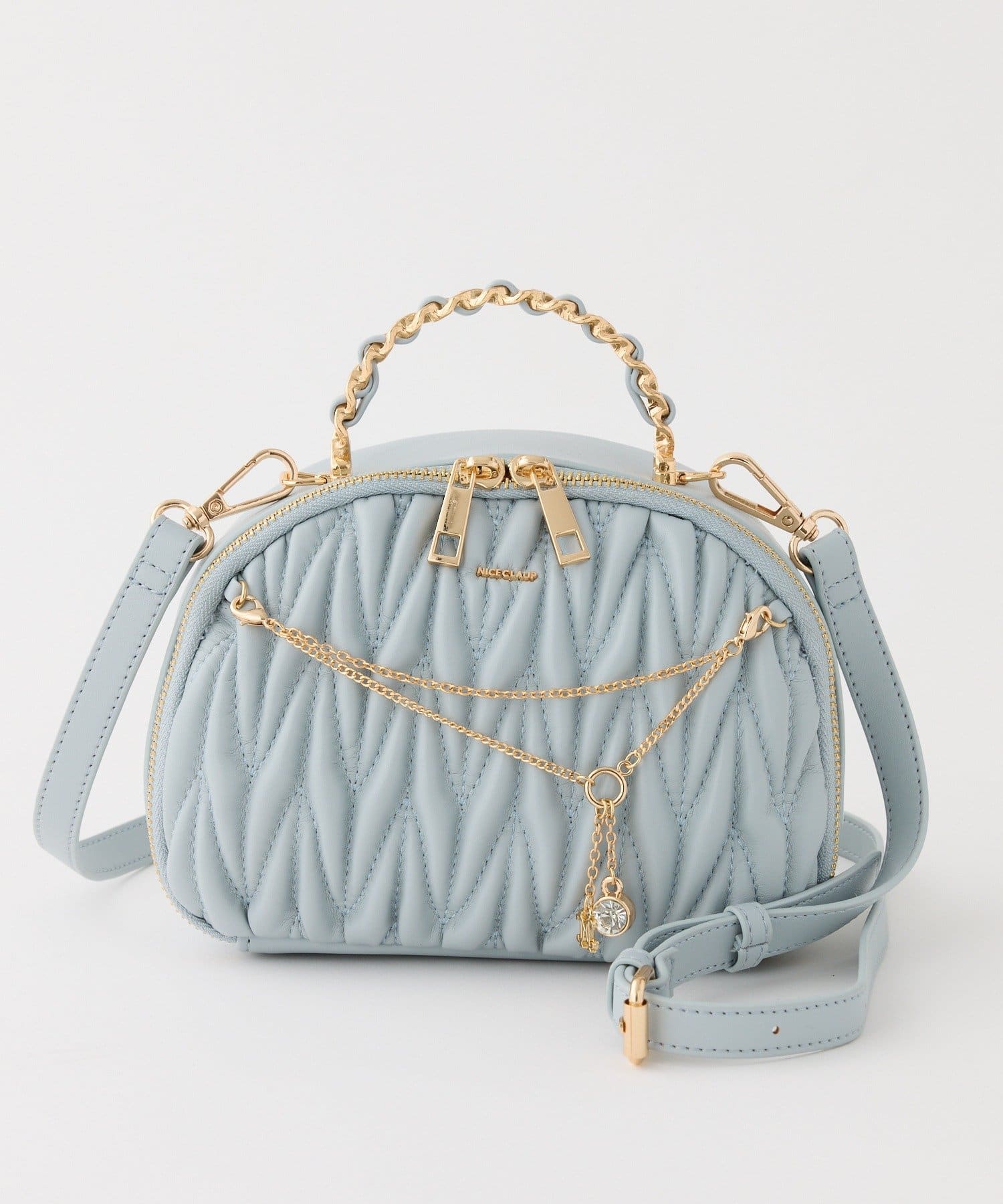 one after another NICE CLAUP(ワンアフターアナザー ナイスクラップ) キルティングハーフムーンミニバッグ