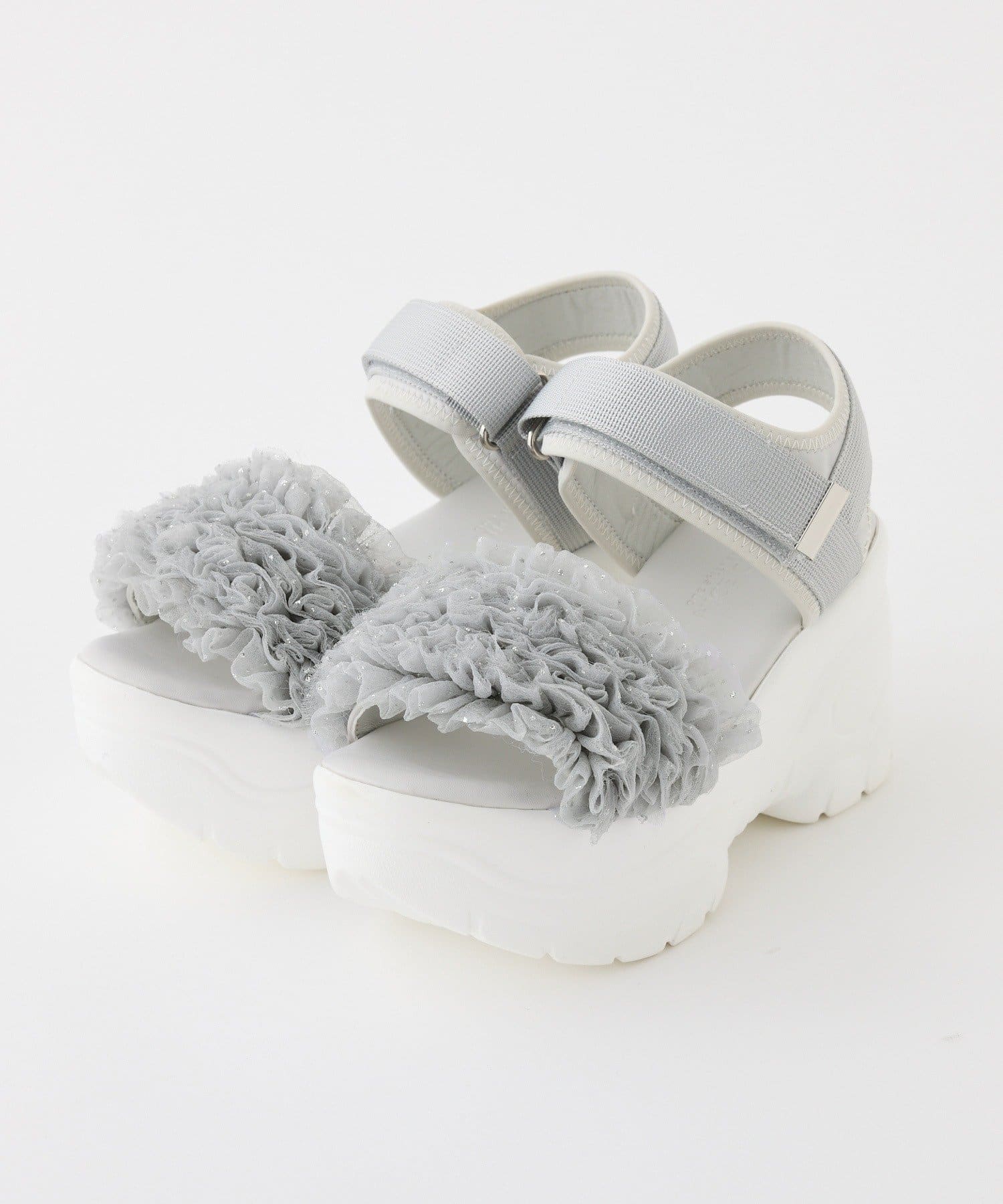 one after another NICE CLAUP(ワンアフターアナザー ナイスクラップ) チュールフリル厚底スポサン