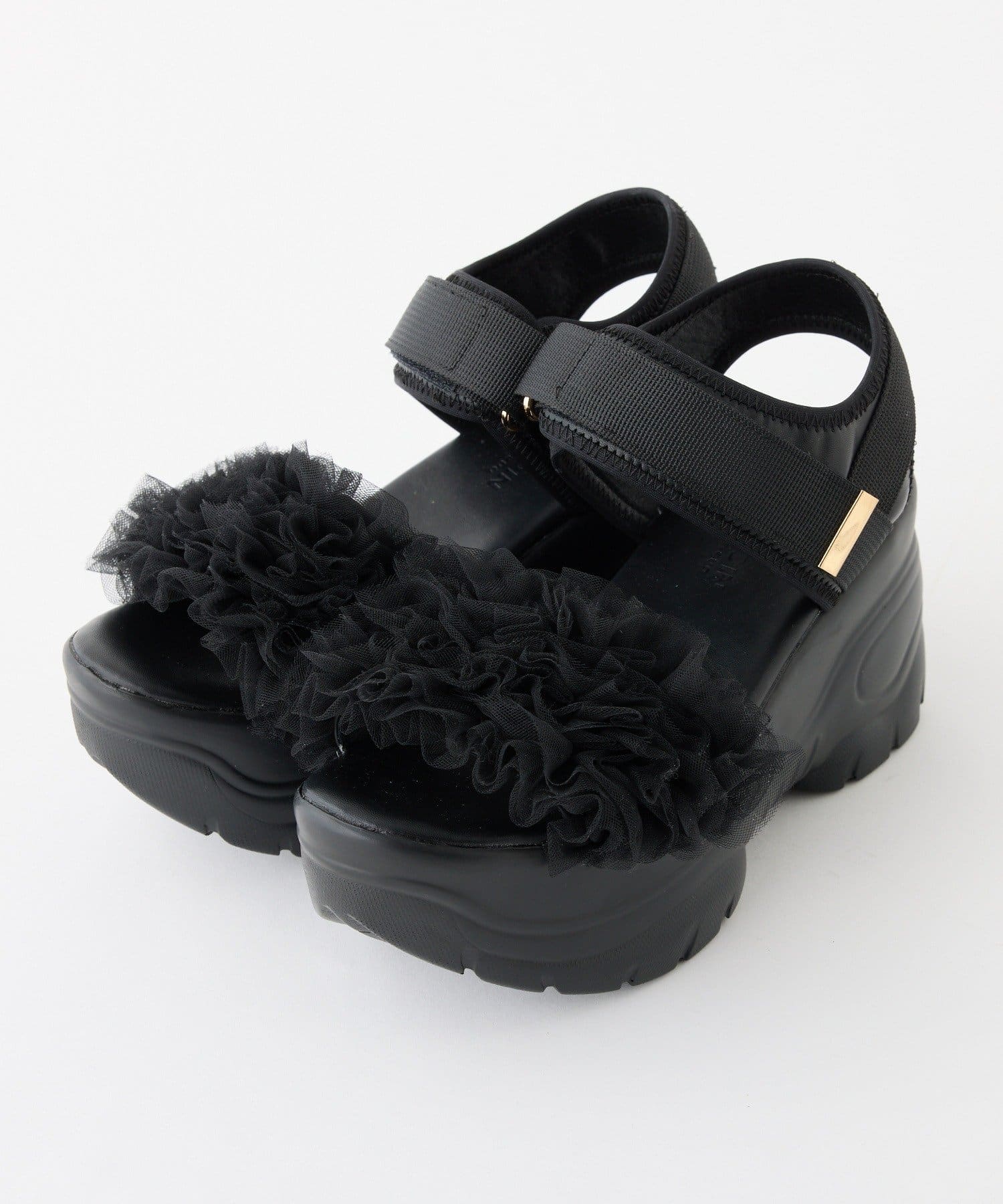 one after another NICE CLAUP(ワンアフターアナザー ナイスクラップ) チュールフリル厚底スポサン