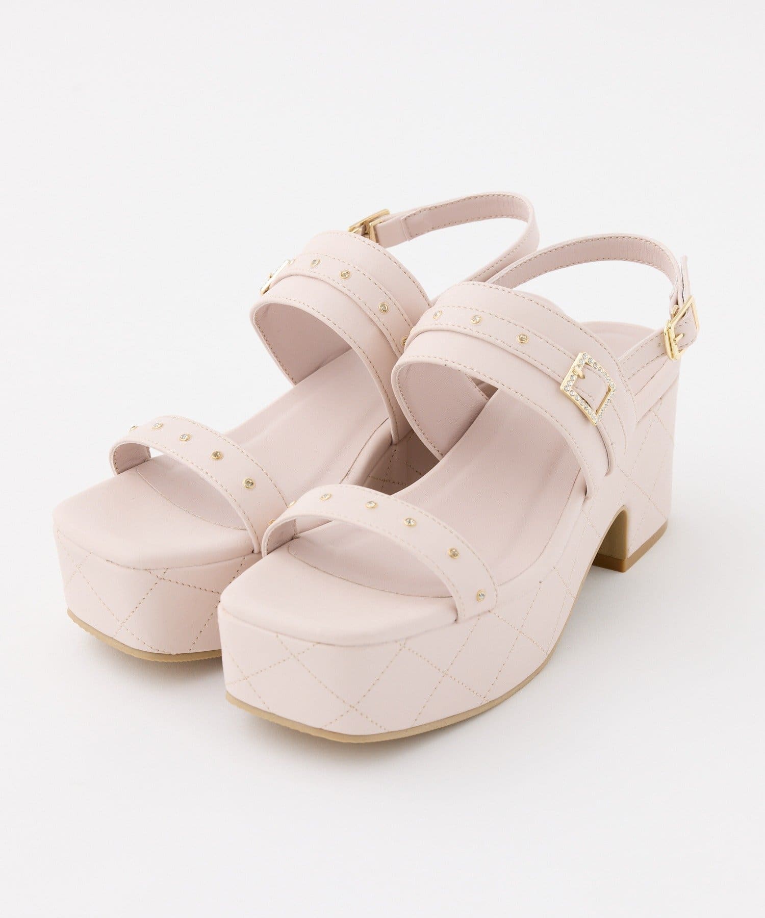 one after another NICE CLAUP(ワンアフターアナザー ナイスクラップ) ビジューベルトサンダル