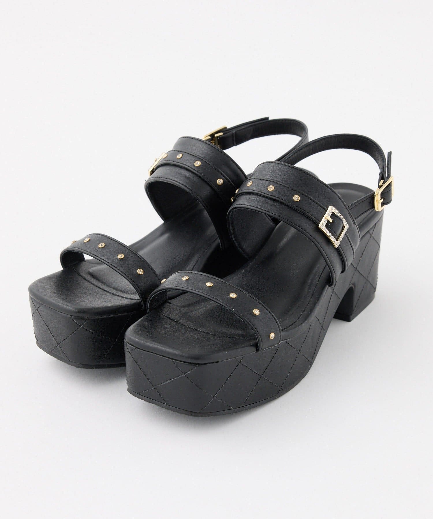 one after another NICE CLAUP(ワンアフターアナザー ナイスクラップ) ビジューベルトサンダル